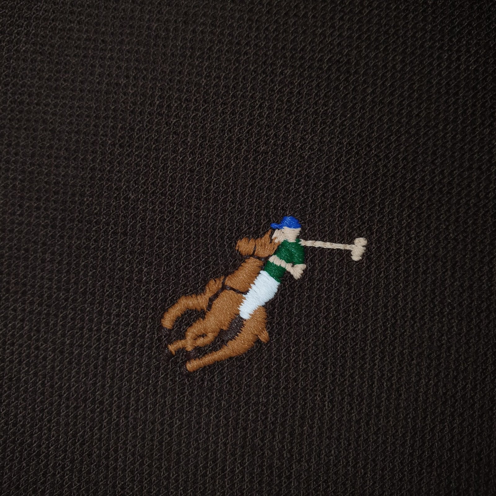 Polo Ralph Lauren Masculina Marrom Escuro Pony Colorido