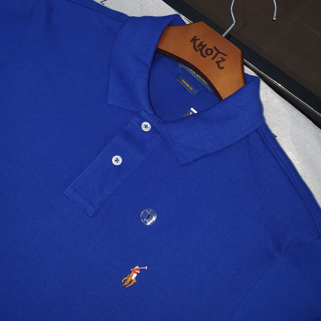 Polo Ralph Lauren Masculina Azul Royal Pony Colorido