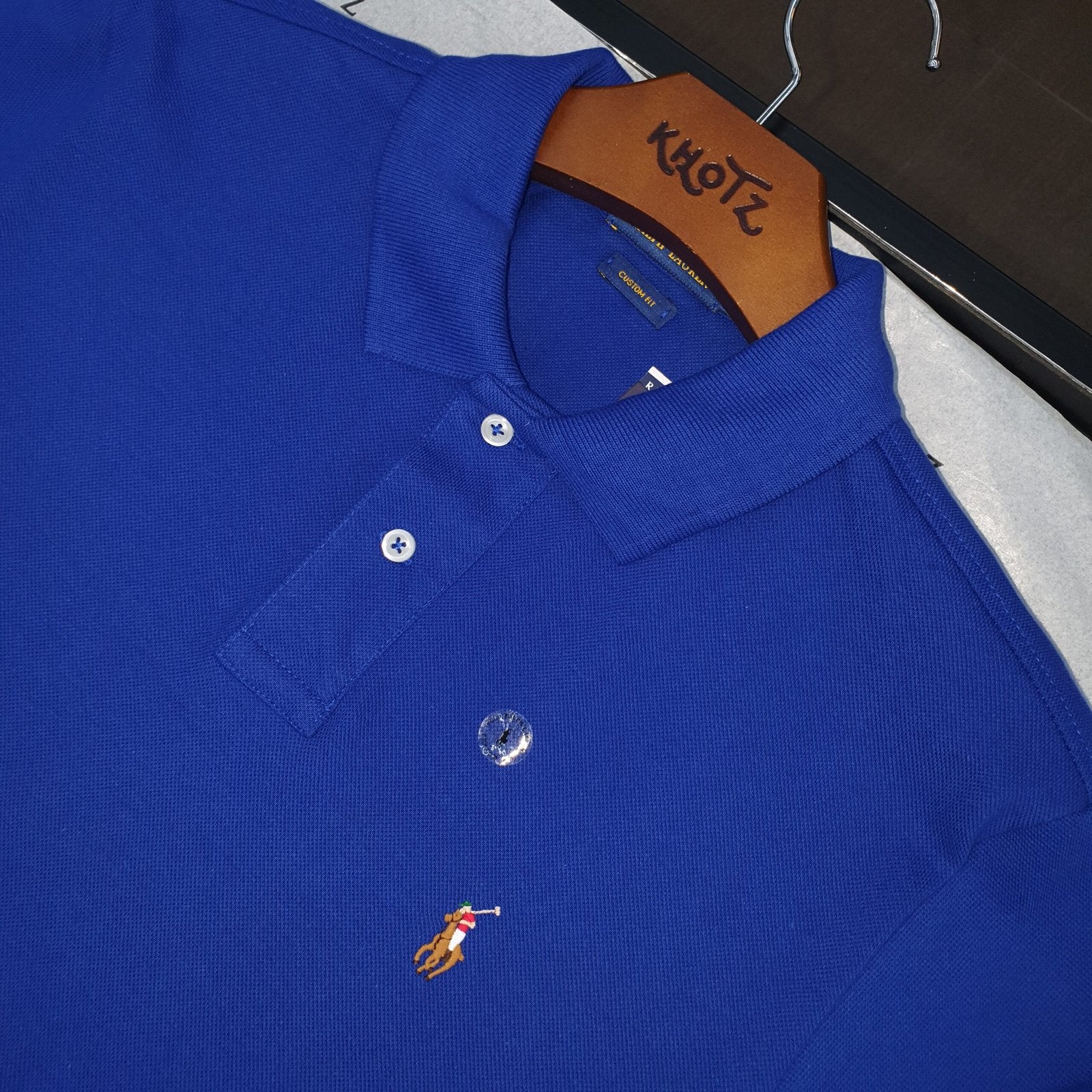 Polo Ralph Lauren Masculina Azul Royal Pony Colorido