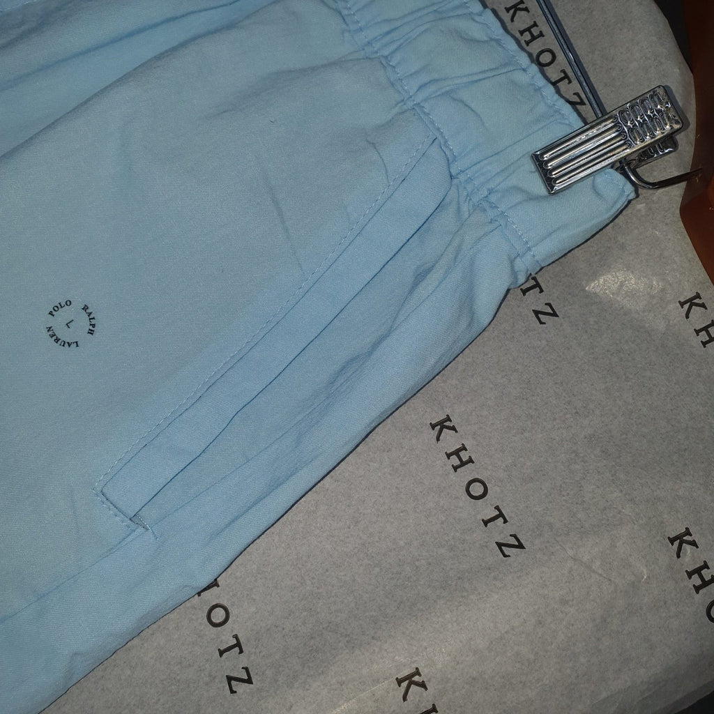 Bermuda Ralph Lauren Masculina Casual Puro Algodão cor Azul Bebê