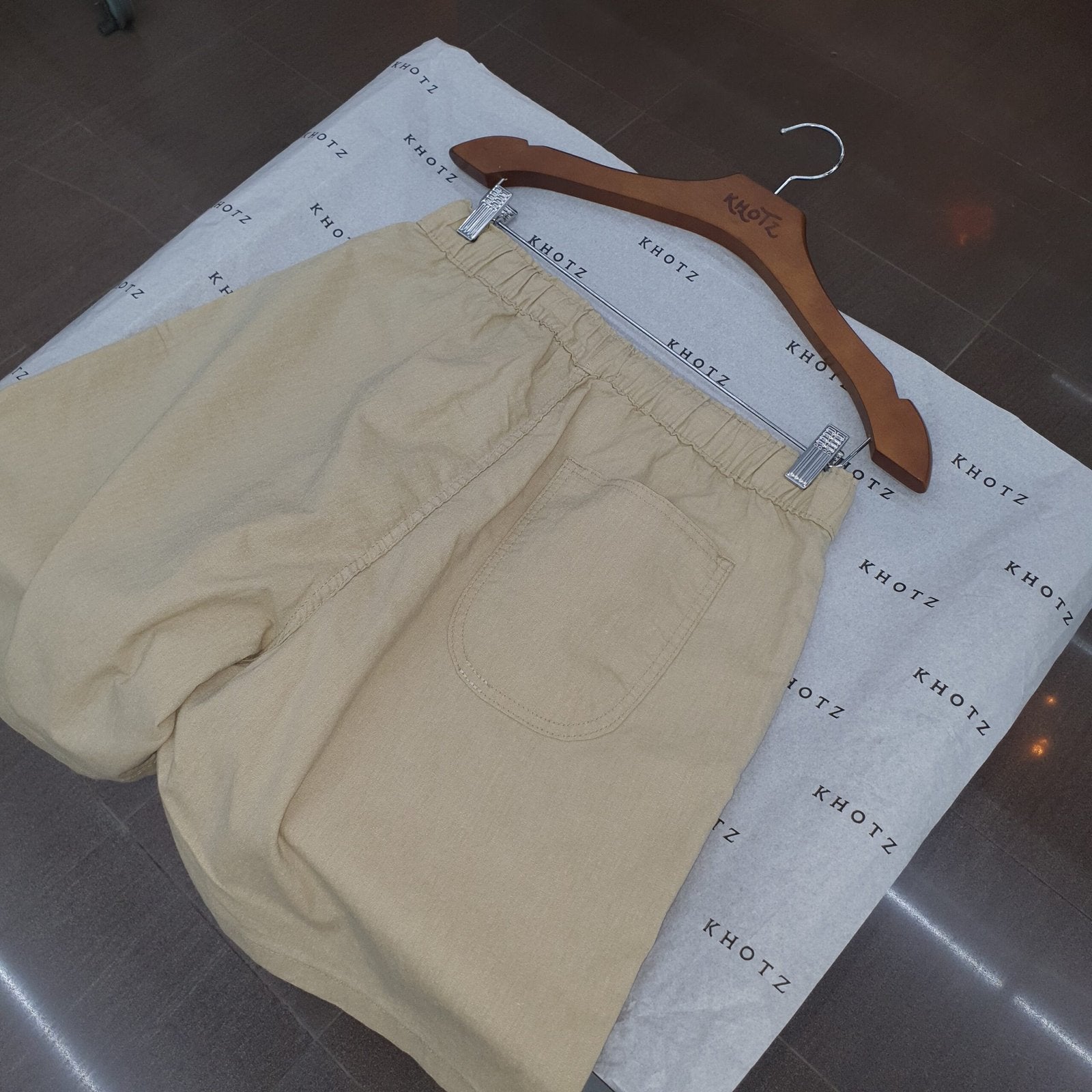 Bermuda Ralph Lauren Masculina Casual Puro Algodão cor Areia
