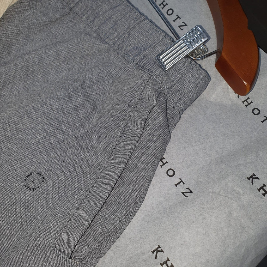 Bermuda Ralph Lauren Masculina Casual Puro Algodão cor Cinzenta