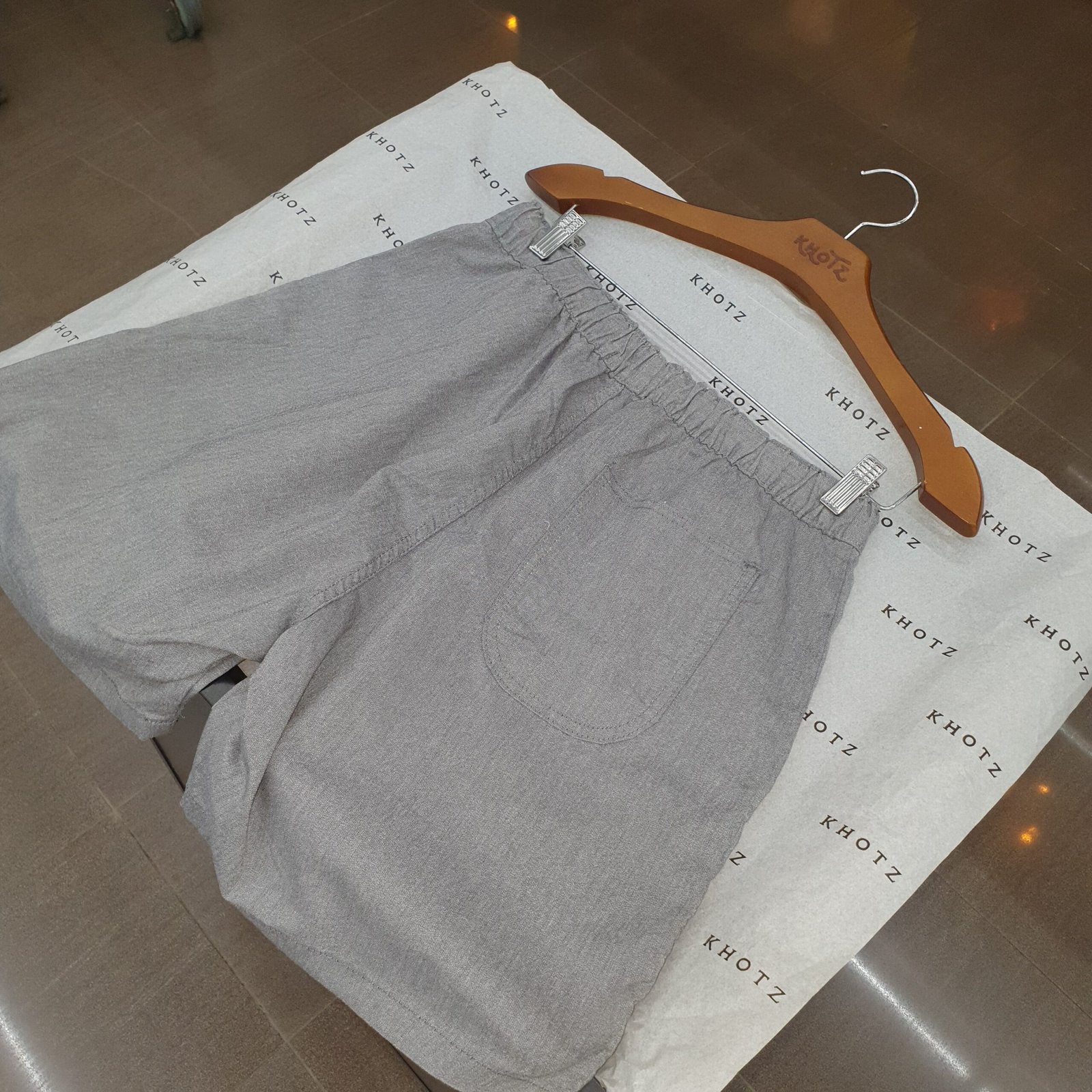 Bermuda Ralph Lauren Masculina Casual Puro Algodão cor Cinzenta