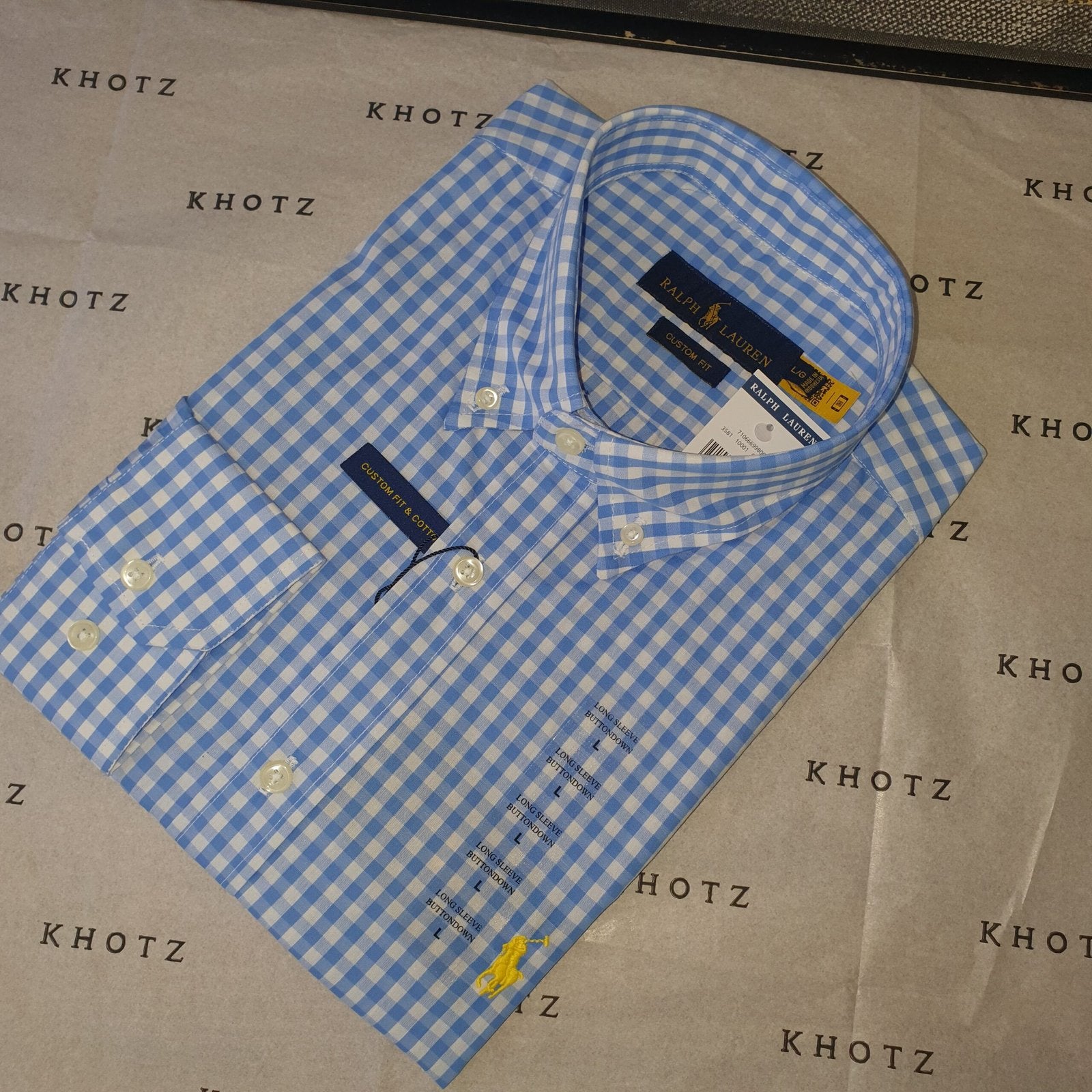Camisa Ralph Lauren Masculina Xadrez Quadros Azul Pony Amarelo