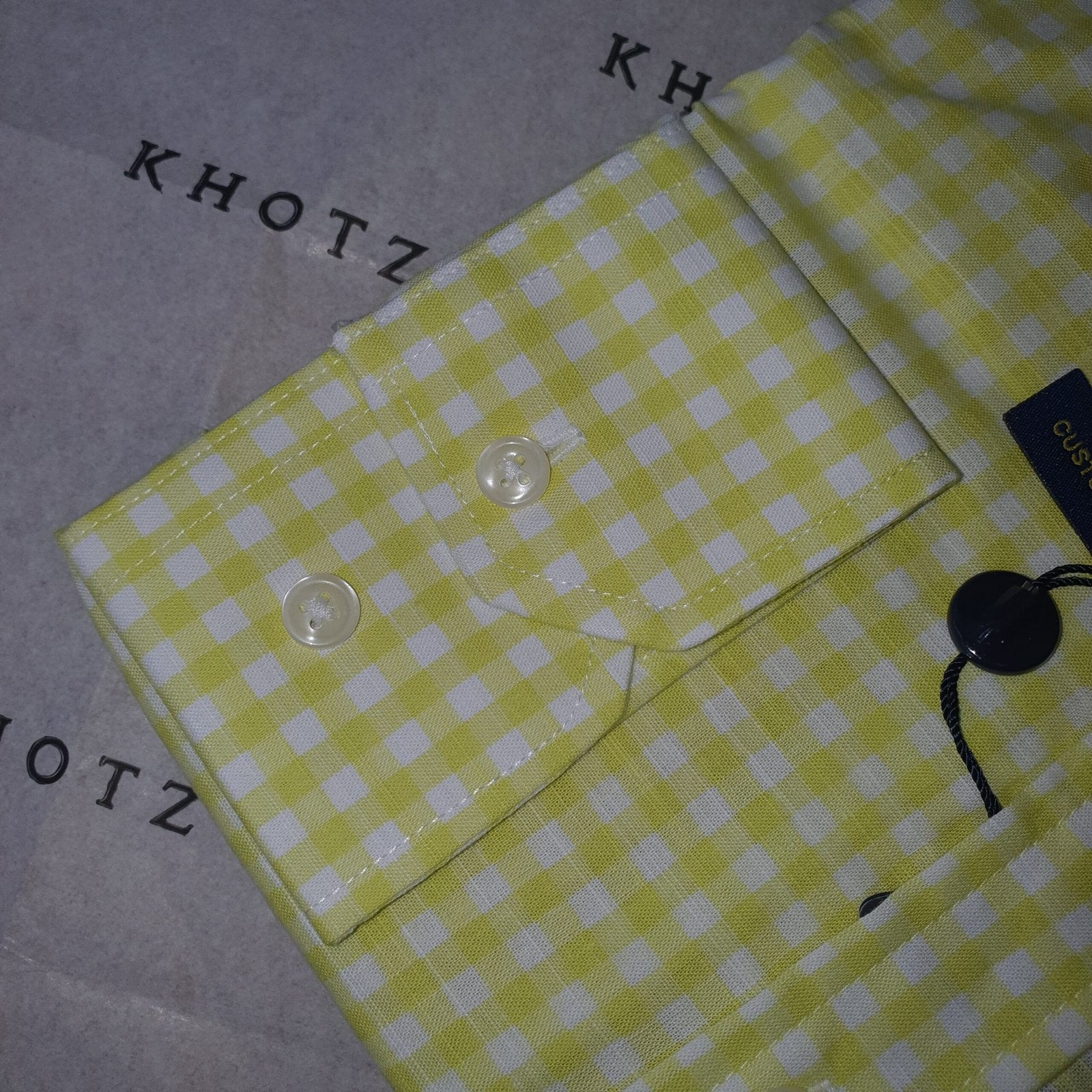 Camisa Ralph Lauren Masculina Xadrez Viscolinho Amarelo Cítrico Pony Marinho