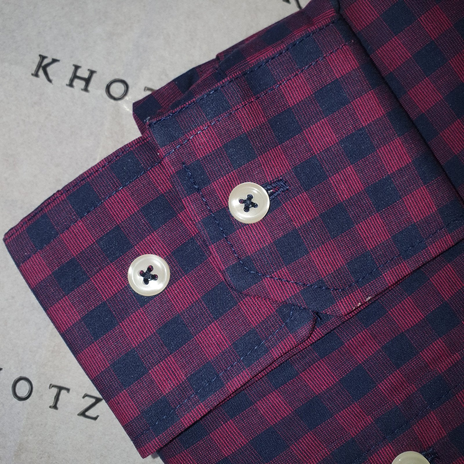 Camisa Ralph Lauren Masculina Xadrez Vinho Pony Azul