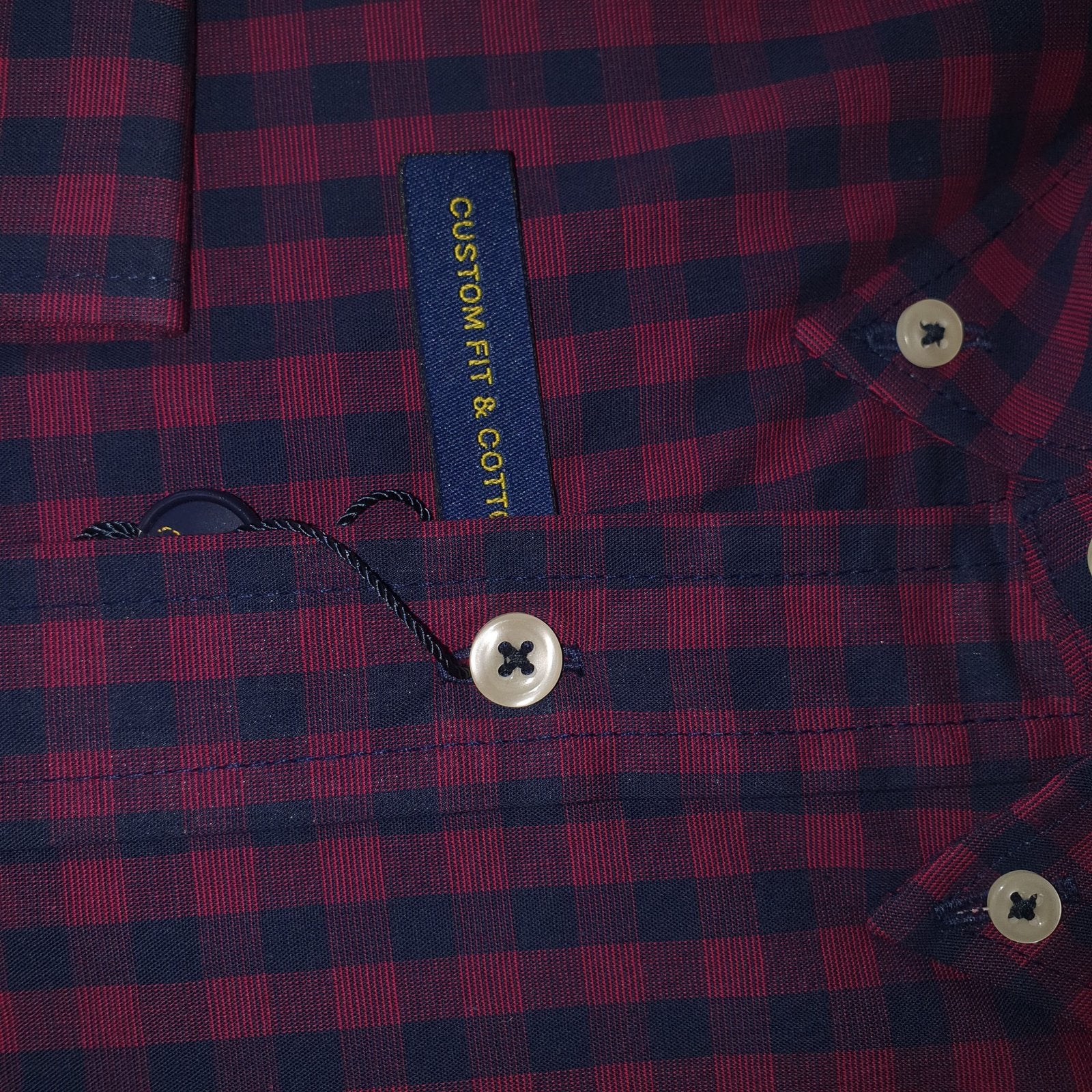 Camisa Ralph Lauren Masculina Xadrez Vinho Pony Azul