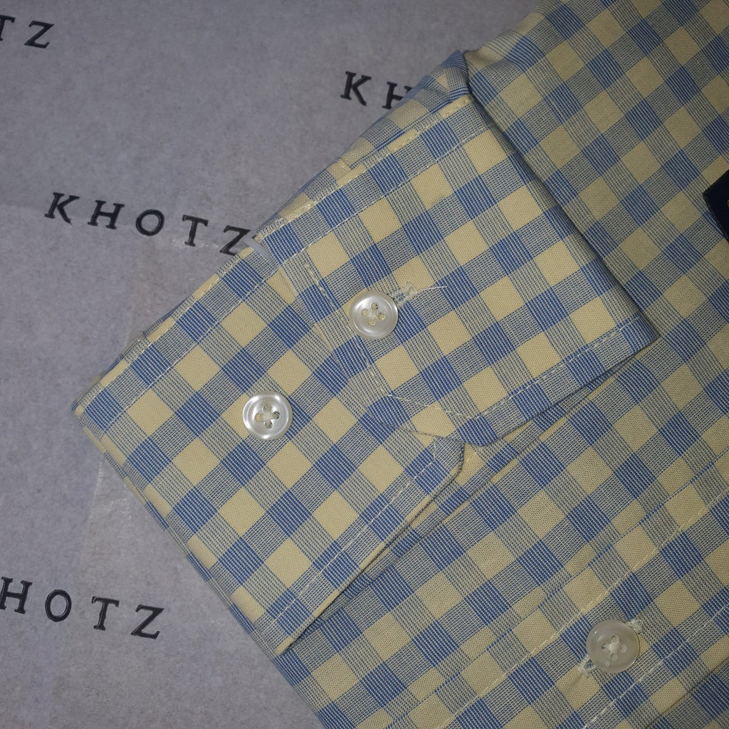Camisa Ralph Lauren Masculina Xadrez Creme Pony Púrpura