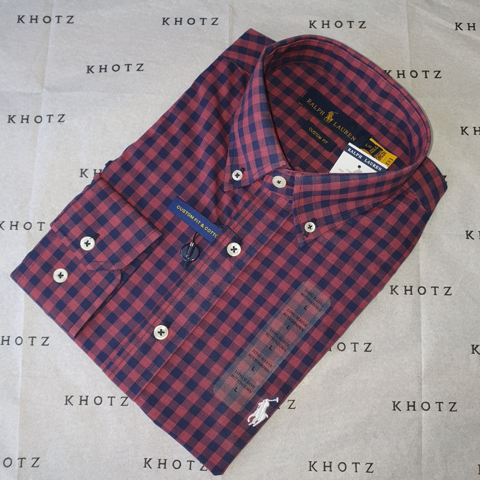 Camisa Ralph Lauren Masculina Xadrez Marrom Pony Branco