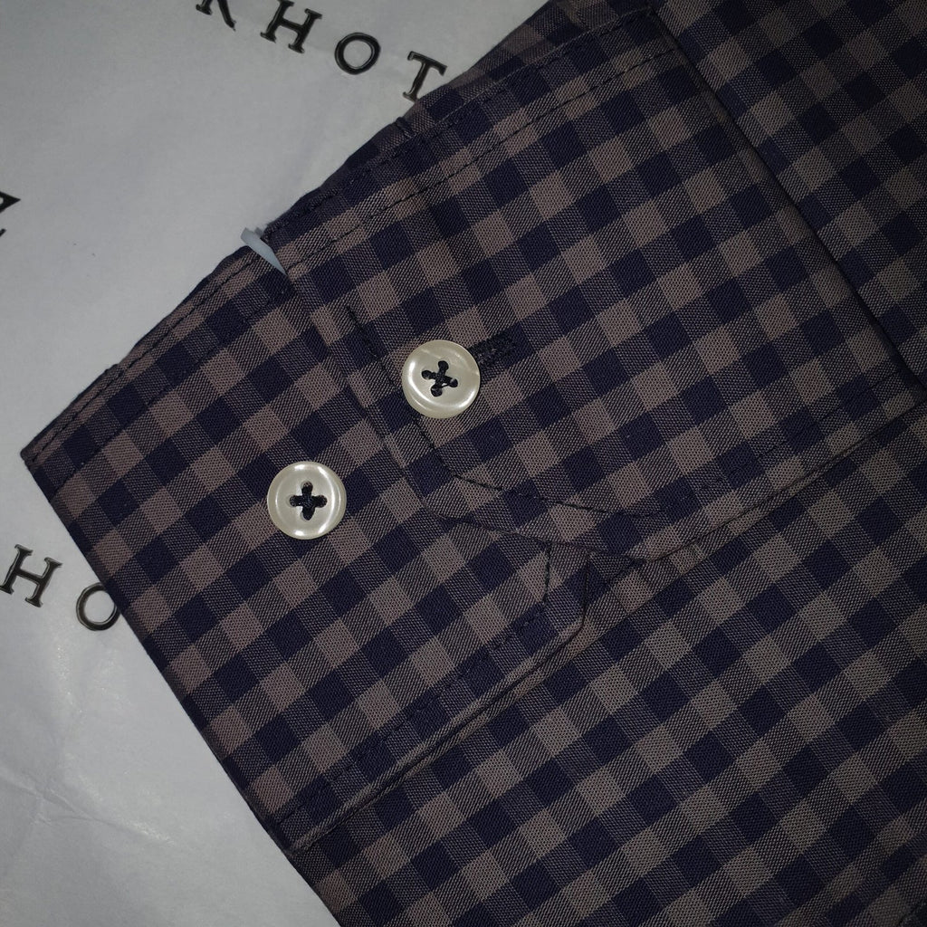 Camisa Ralph Lauren Masculina Xadrez Azul Cinzento Pony Vermelho