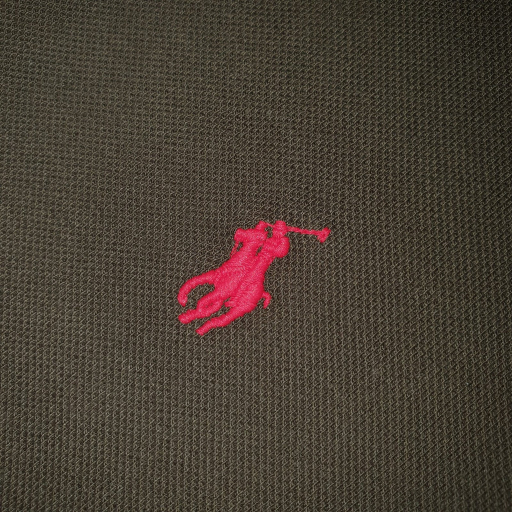 Polo Ralph Lauren Masculina Verde Exército Pony Vermelho