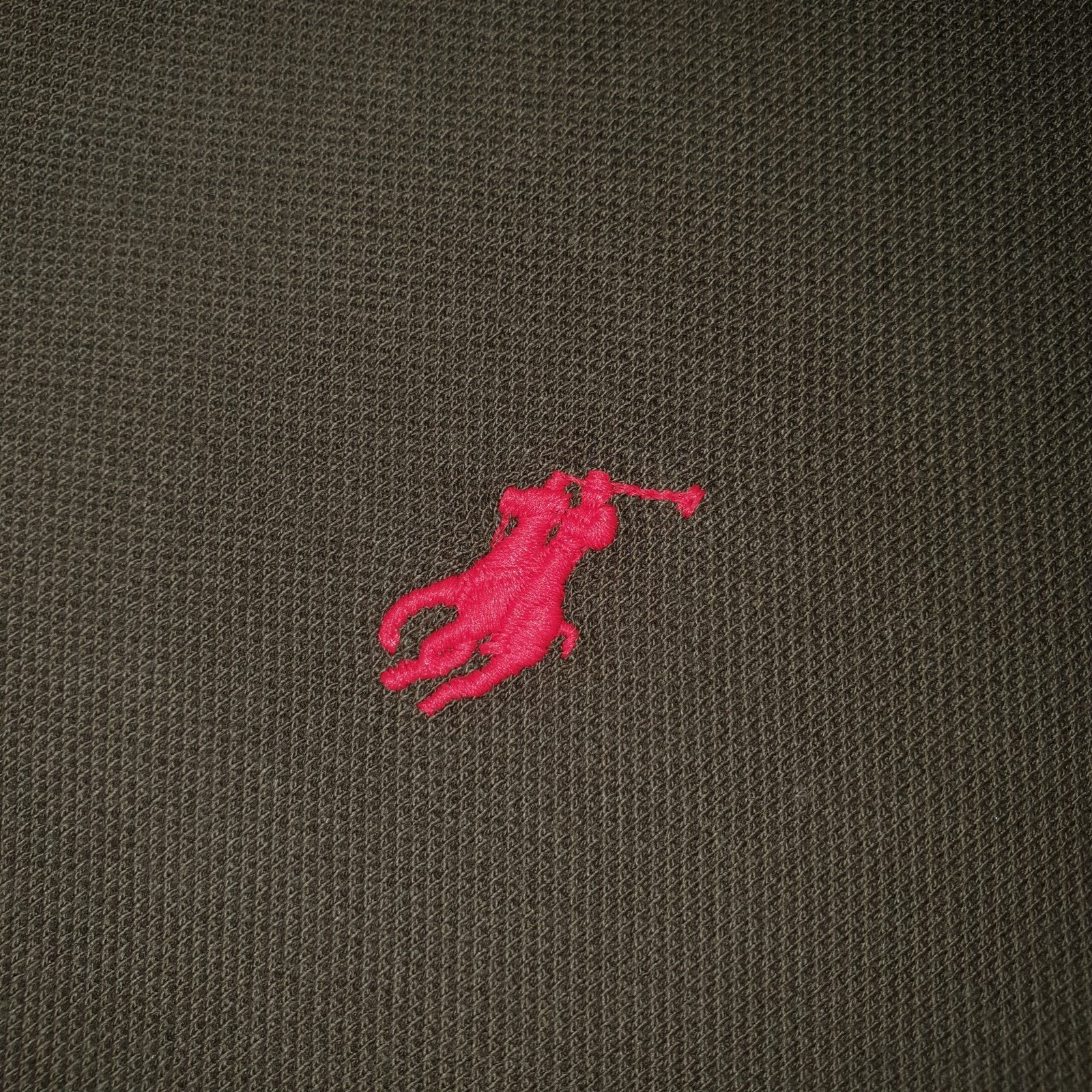 Polo Ralph Lauren Masculina Verde Exército Pony Vermelho