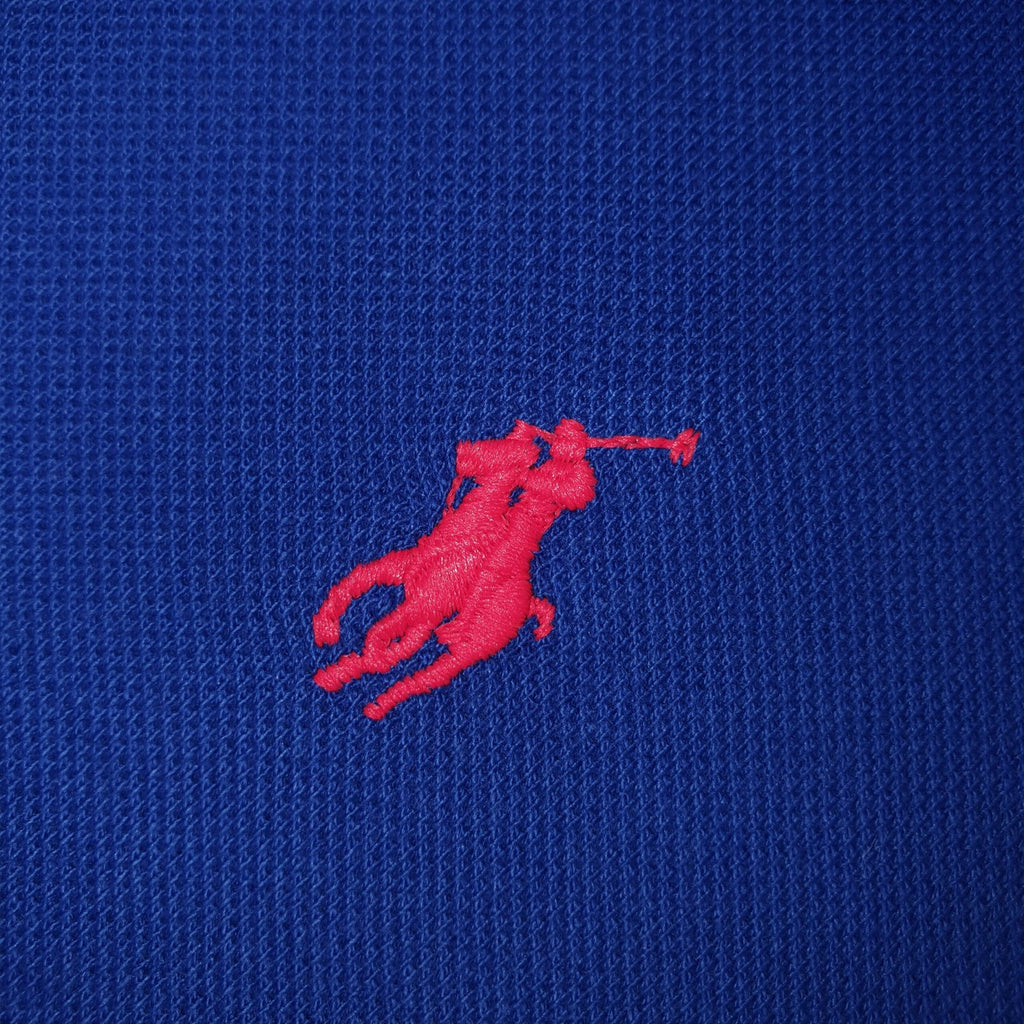 Polo Ralph Lauren Masculina Azul Royal Pony Vermelho