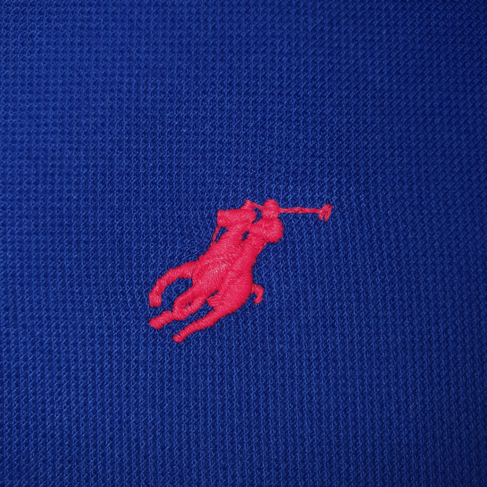 Polo Ralph Lauren Masculina Azul Royal Pony Vermelho