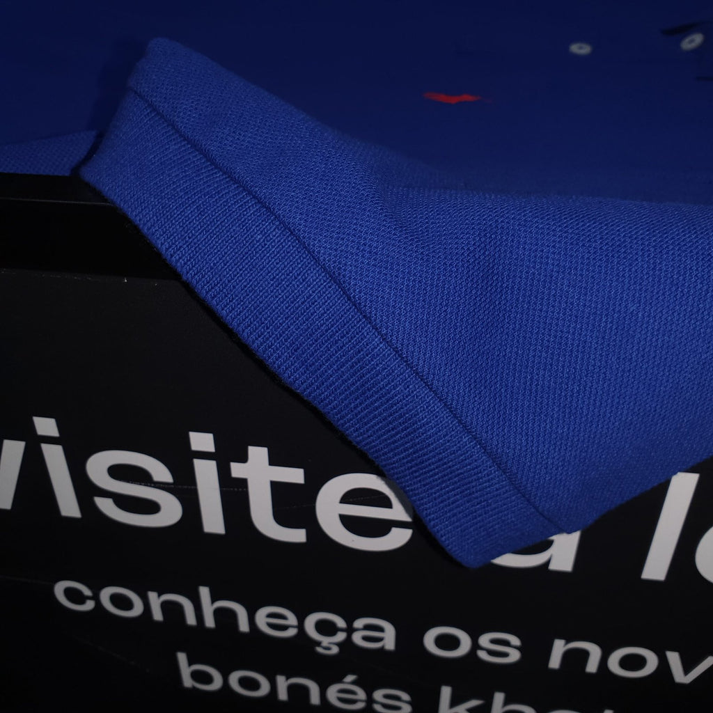 Polo Ralph Lauren Masculina Azul Royal Pony Vermelho
