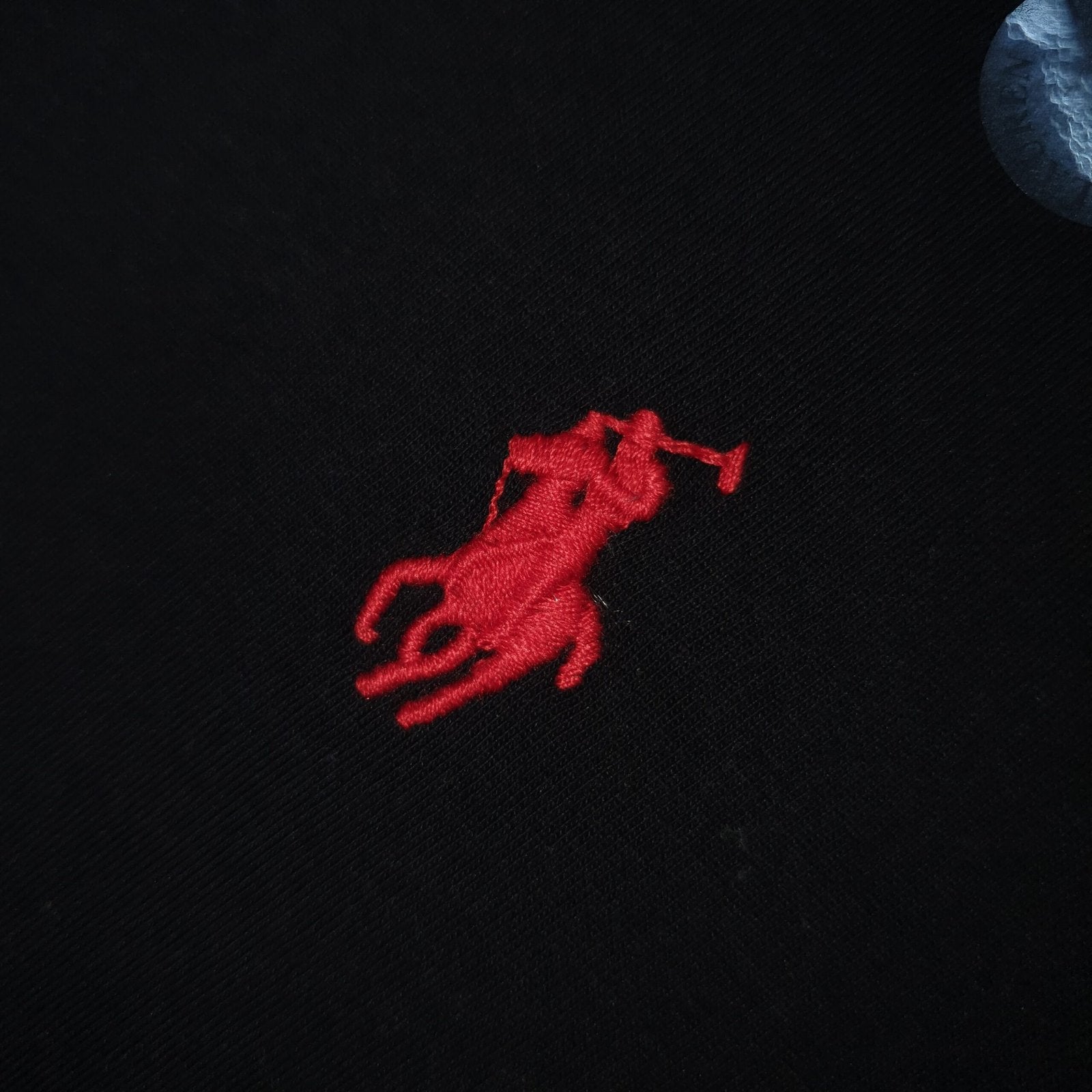 Camiseta Básica Ralph Lauren Masculina Preta Pony Vermelho