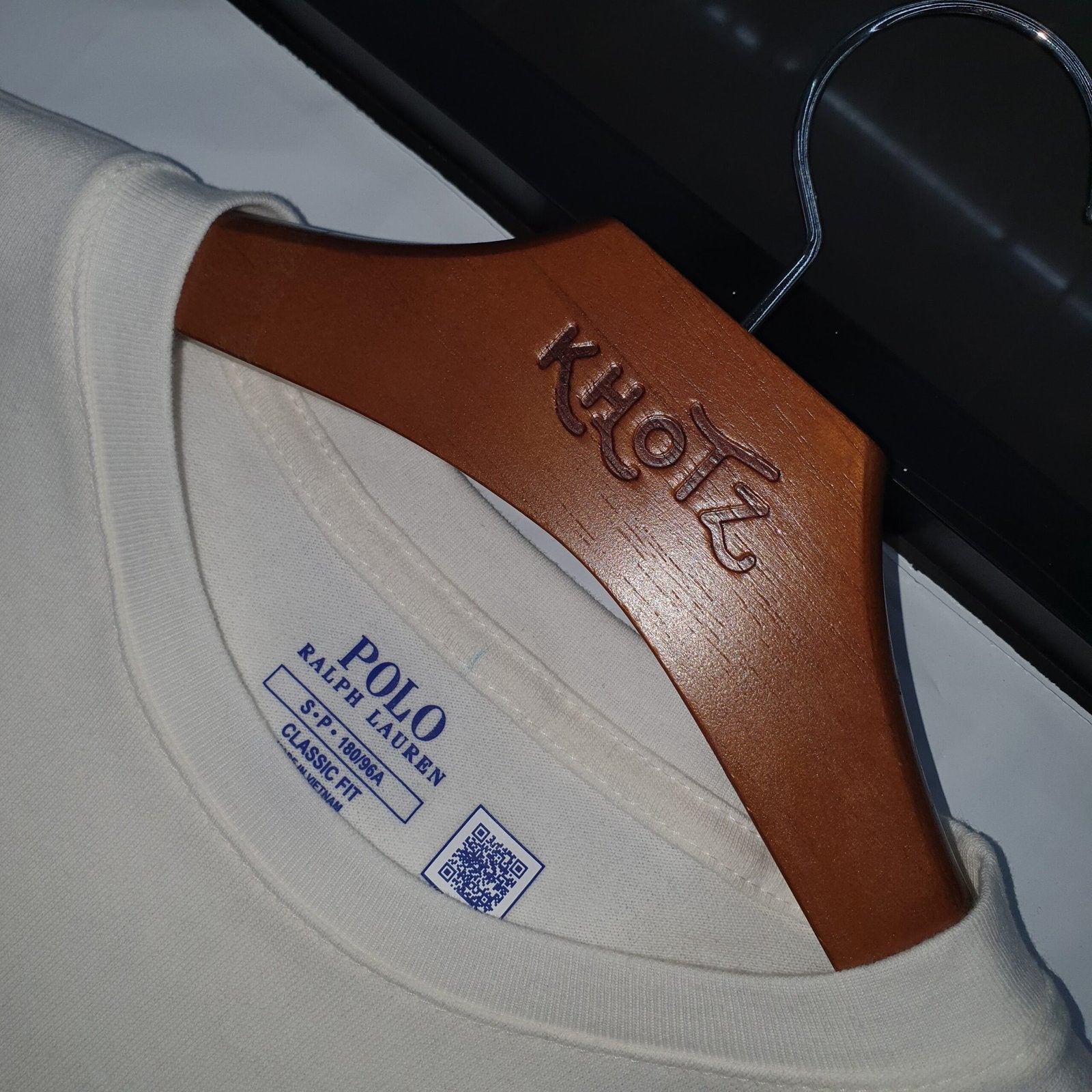 Camiseta Básica Ralph Lauren Masculina Creme Pony Marinho