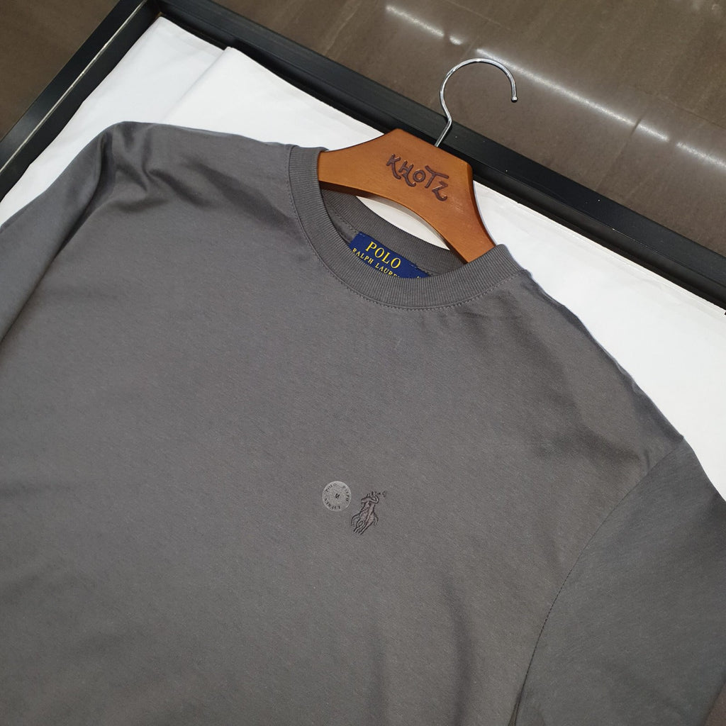 Camiseta Básica Ralph Lauren Masculina Grafite Pony Monocromático
