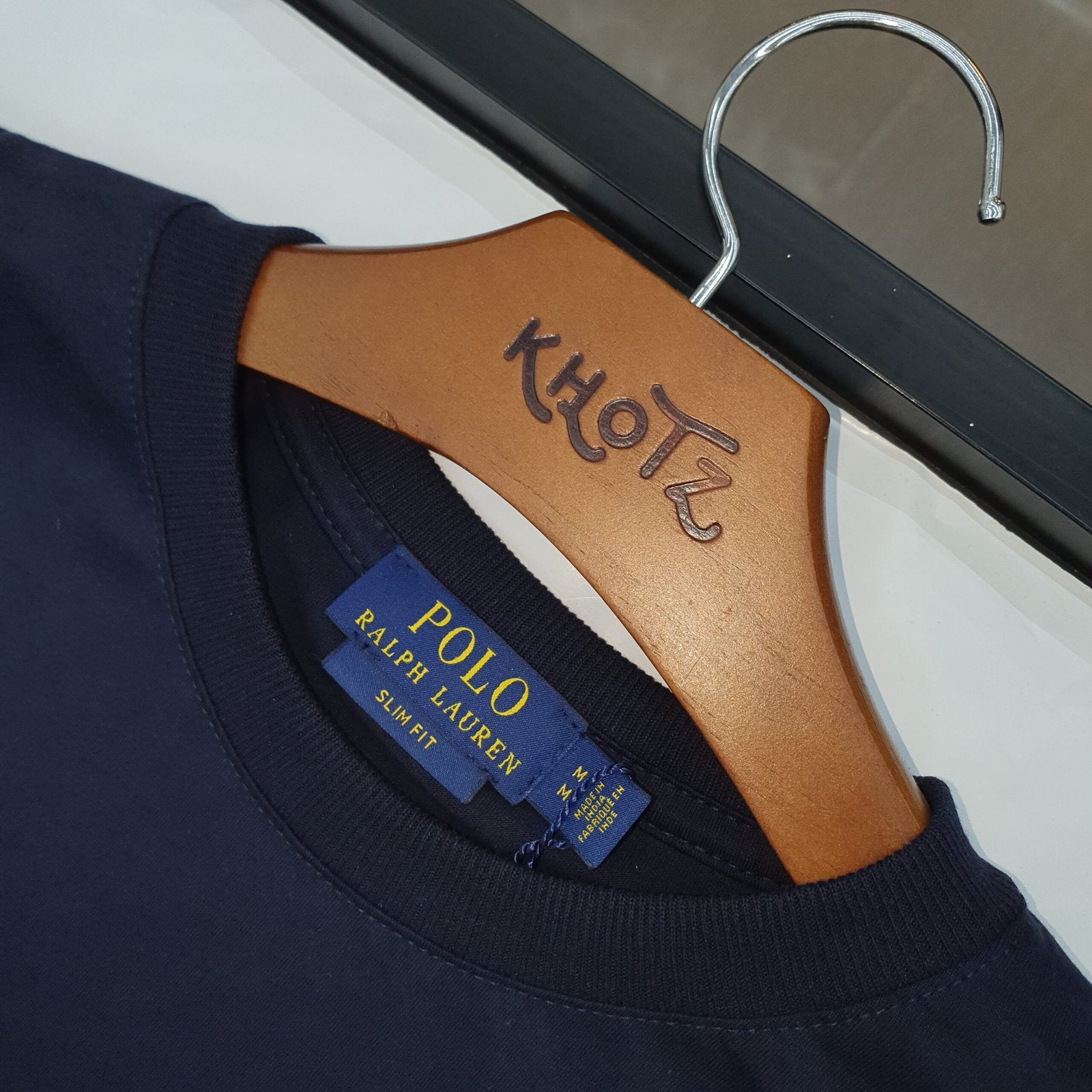 Camiseta Básica Ralph Lauren Masculina Azul Marinho Pony Vermelho