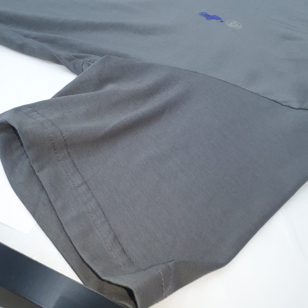 Camiseta Básica Ralph Lauren Masculina Cinzenta Pony Marinho