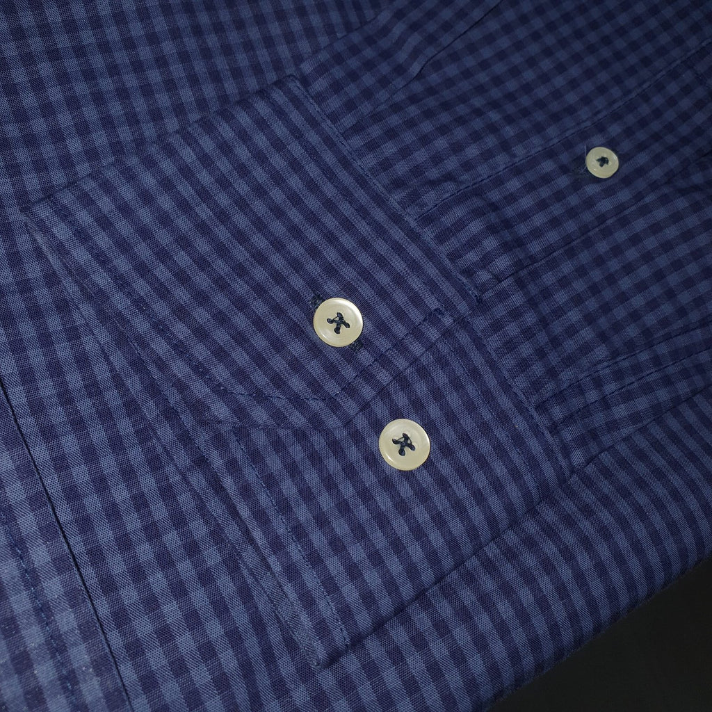 Camisa Ralph Lauren Masculina Micro Xadrez Australiano Azul Pony Vermelho