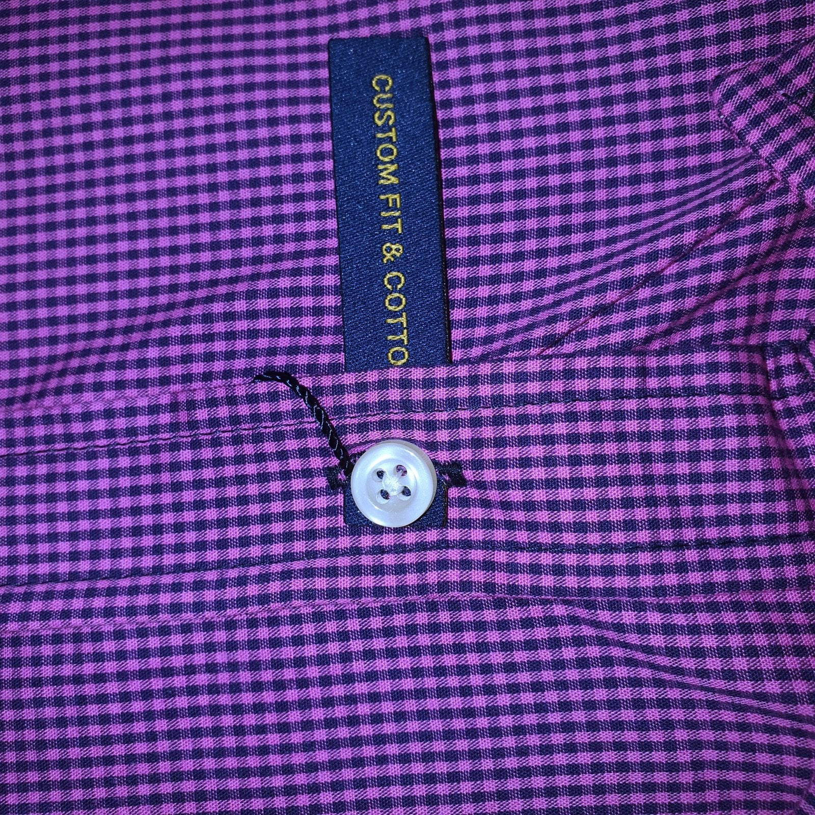 Camisa Ralph Lauren Masculina Micro Xadrez Uva Pony Gelo
