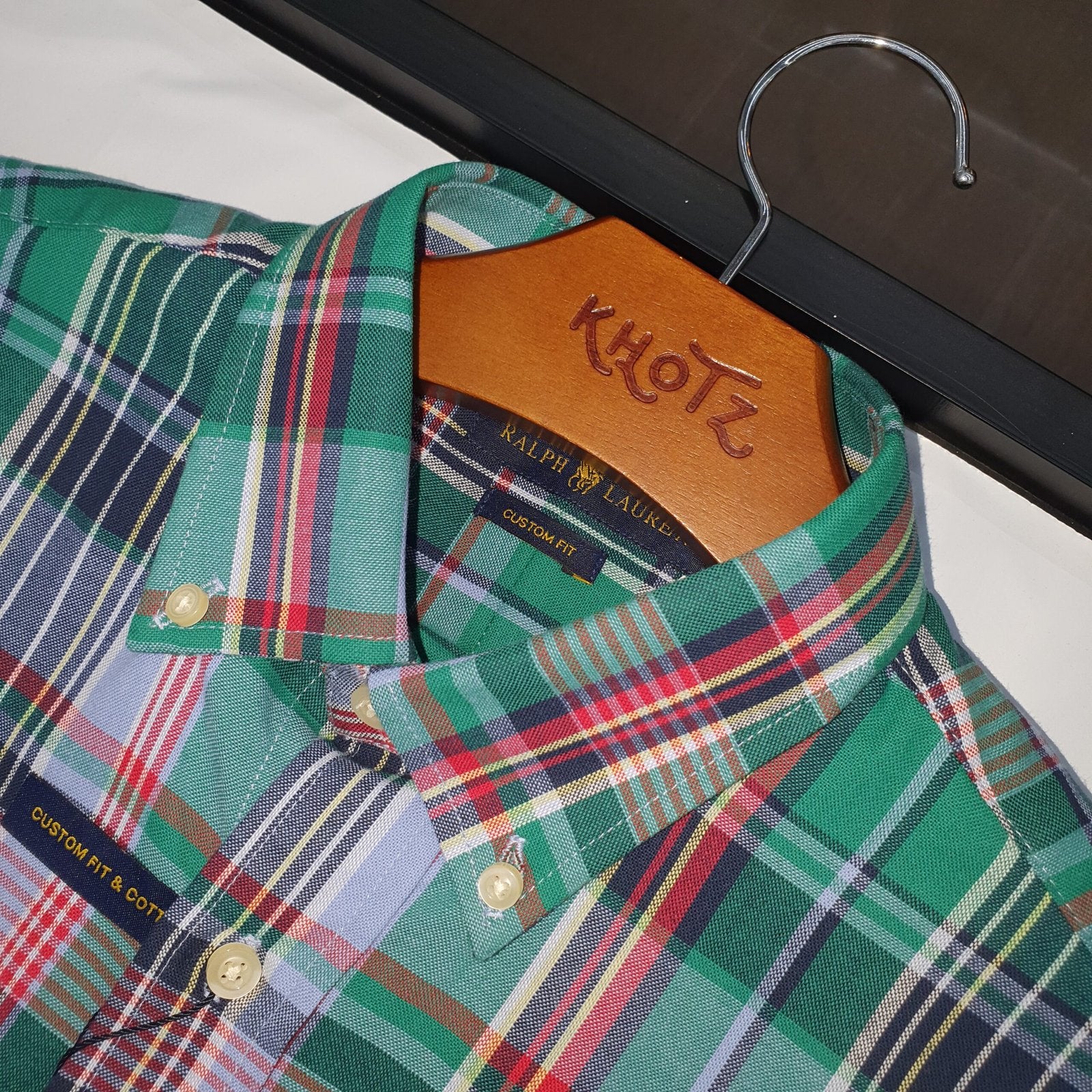 Camisa Ralph Lauren Masculina Oxford Xadrez Americano Lenhador Cor Verde