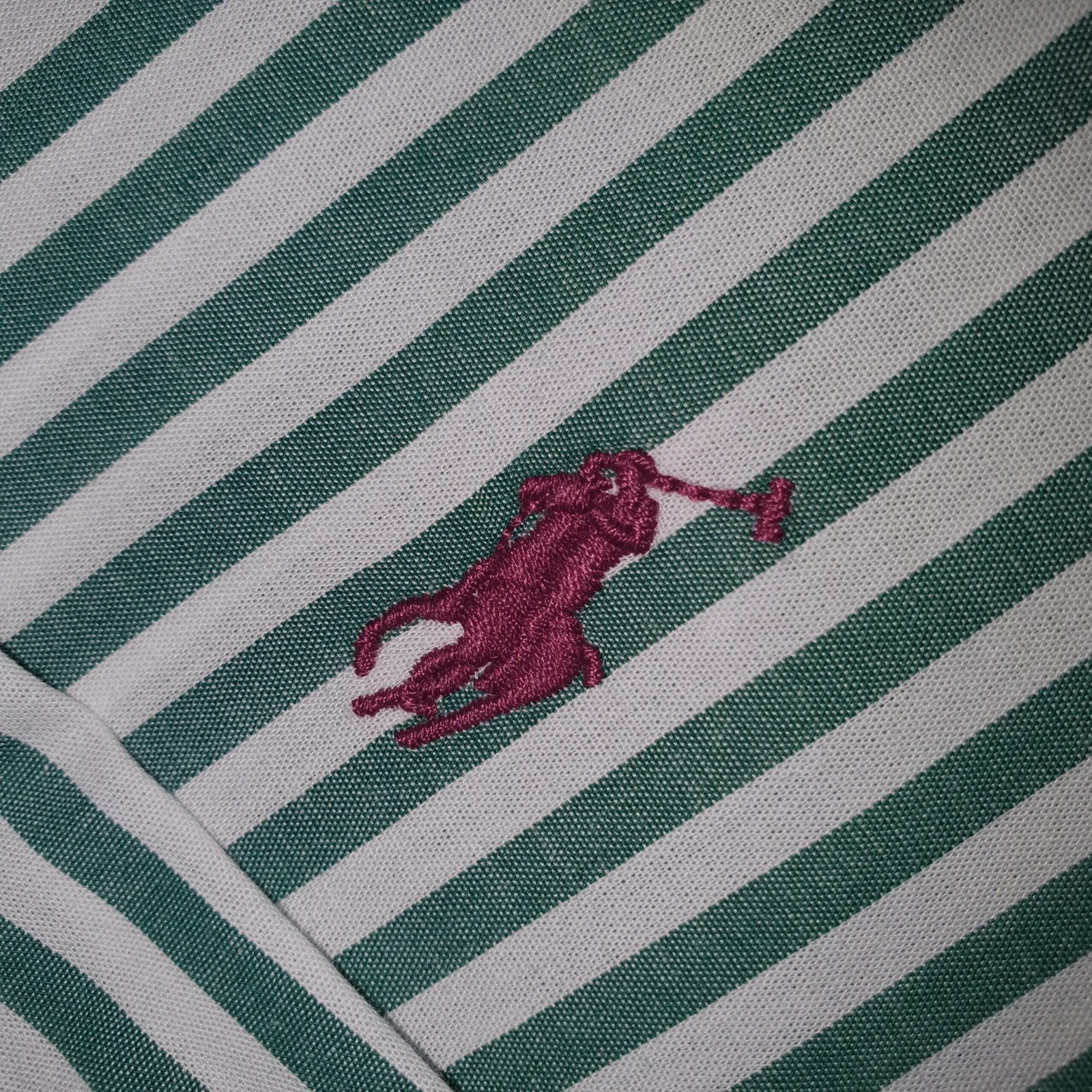 Camisa Ralph Lauren Masculina Verde Listras Maxi Pony Roxo