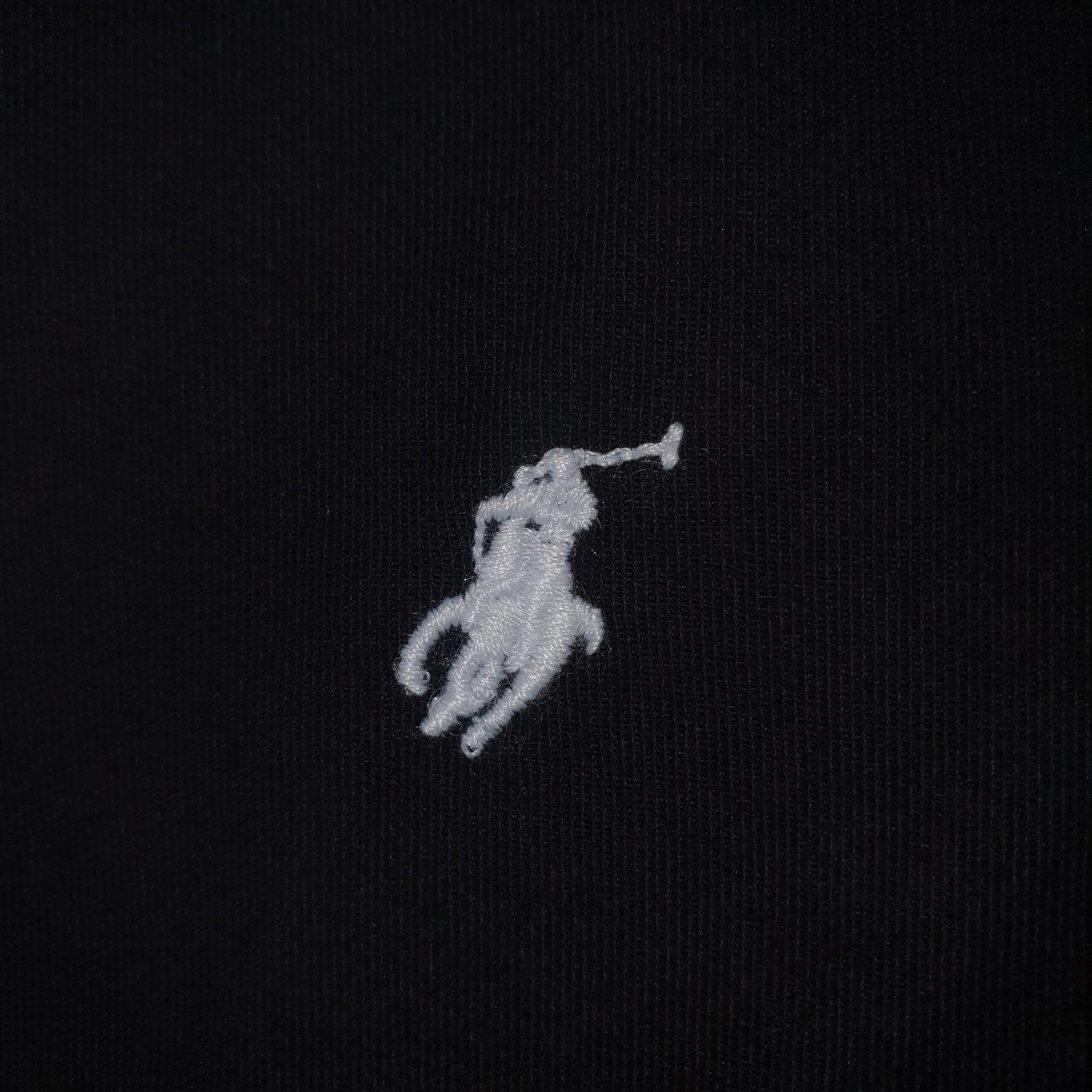 Camisa Ralph Lauren Masculina Oxford Sarjeada Preta Pony Branco