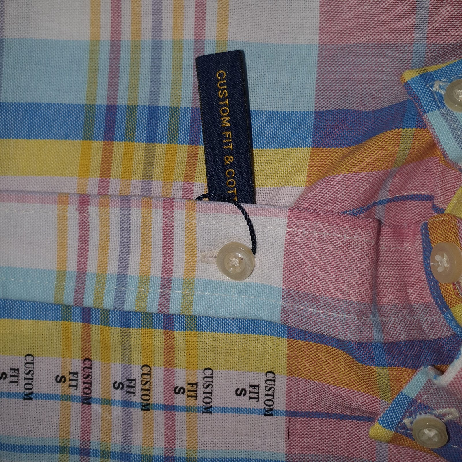 Camisa Ralph Lauren Masculina Manga Curta Xadrez Rosa Americano Pony Marinho