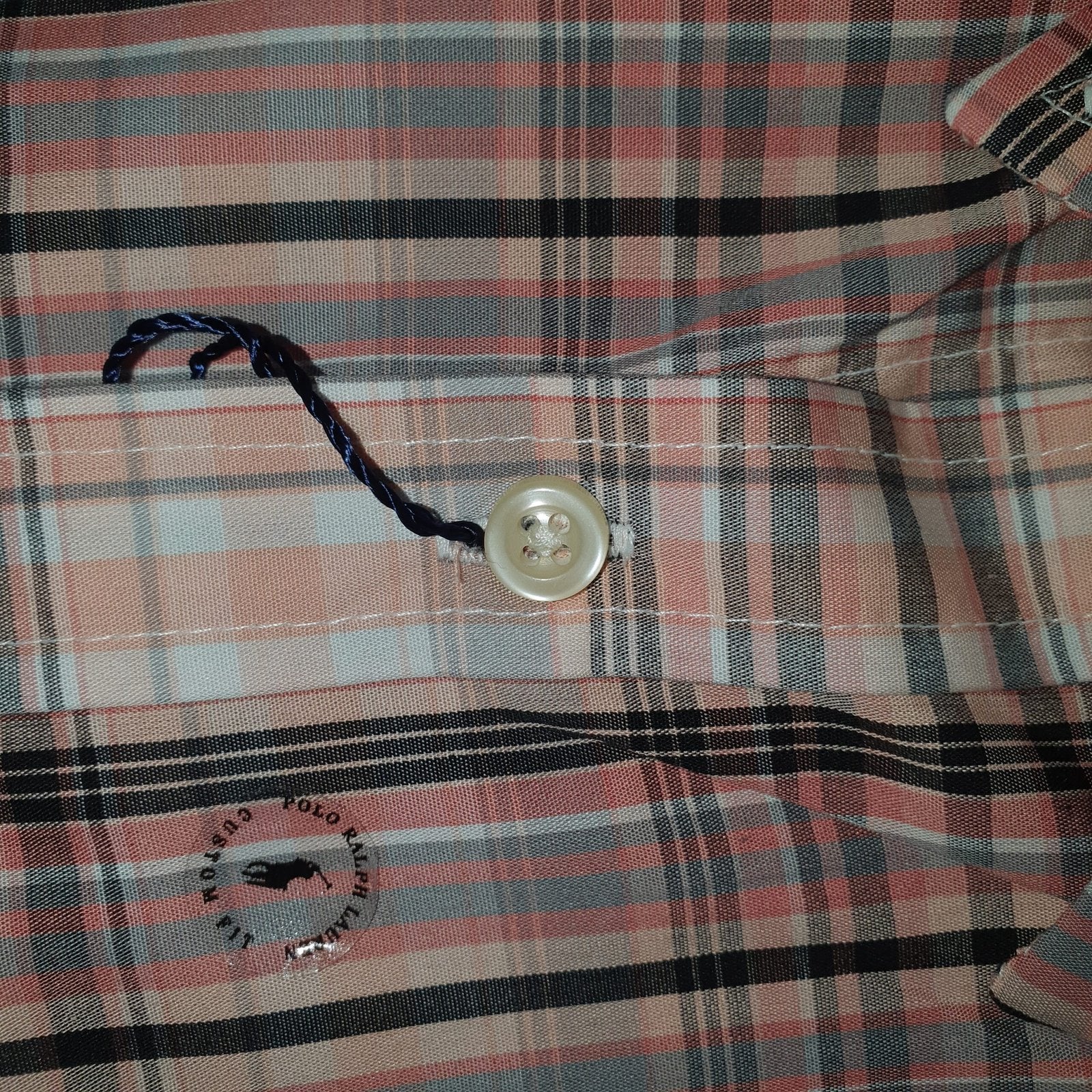 Camisa Ralph Lauren Masculina Xadrez Listras Marrom Maravalha Pony Preto