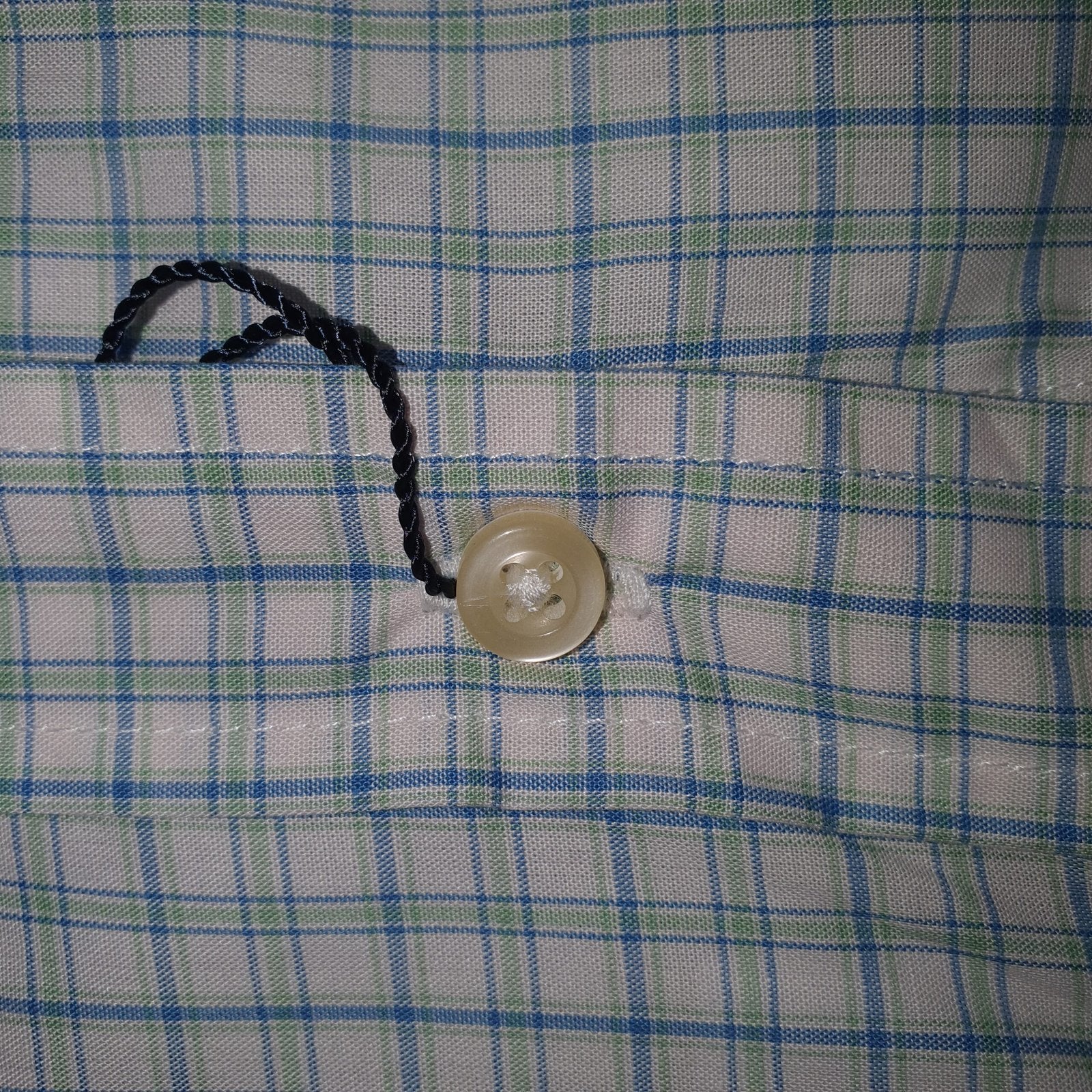 Camisa Ralph Lauren Masculina Xadrez Listrado Azul e Branco Pony Turquesa