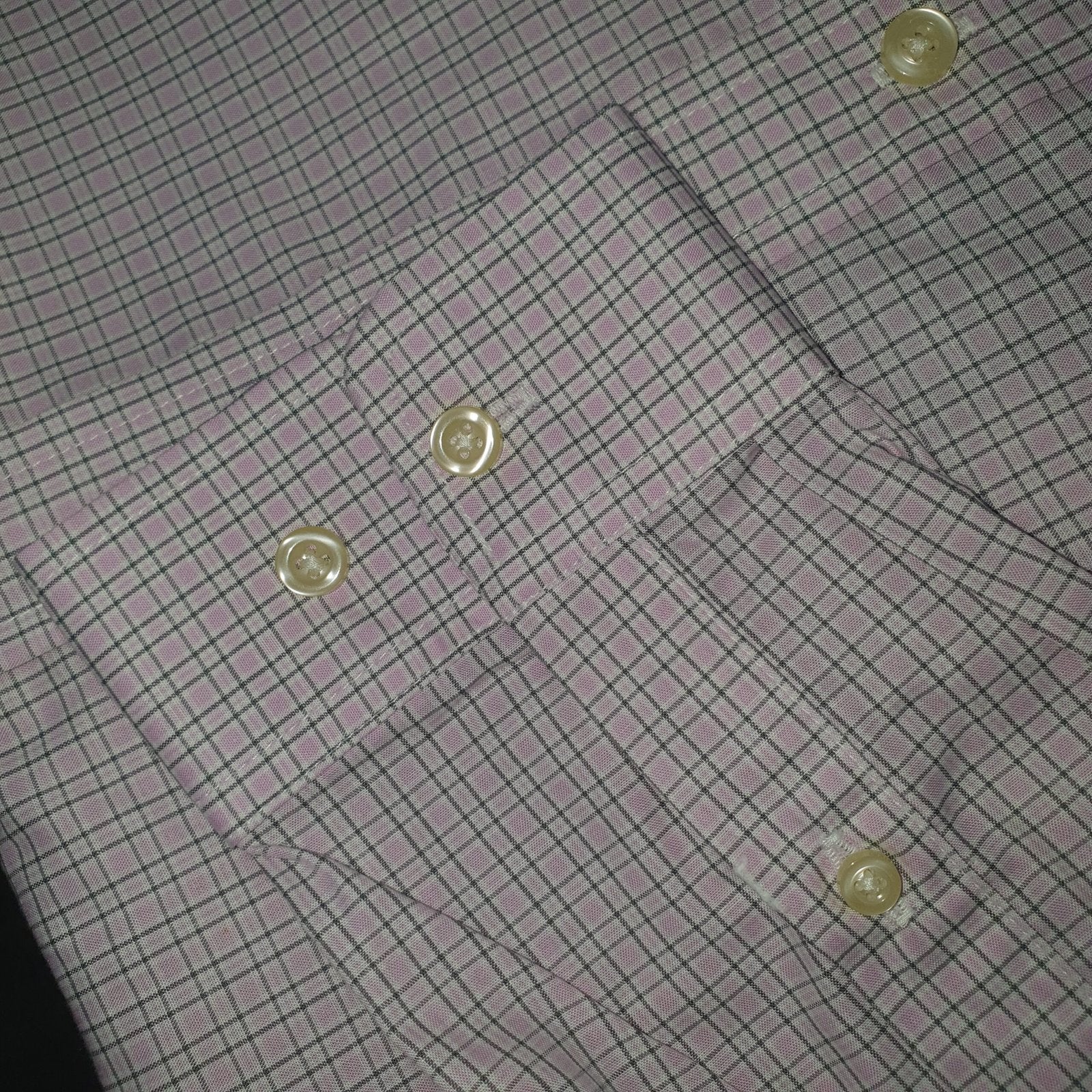 Camisa Ralph Lauren Masculina Xadrez Listrado Uva Pony Cinzento