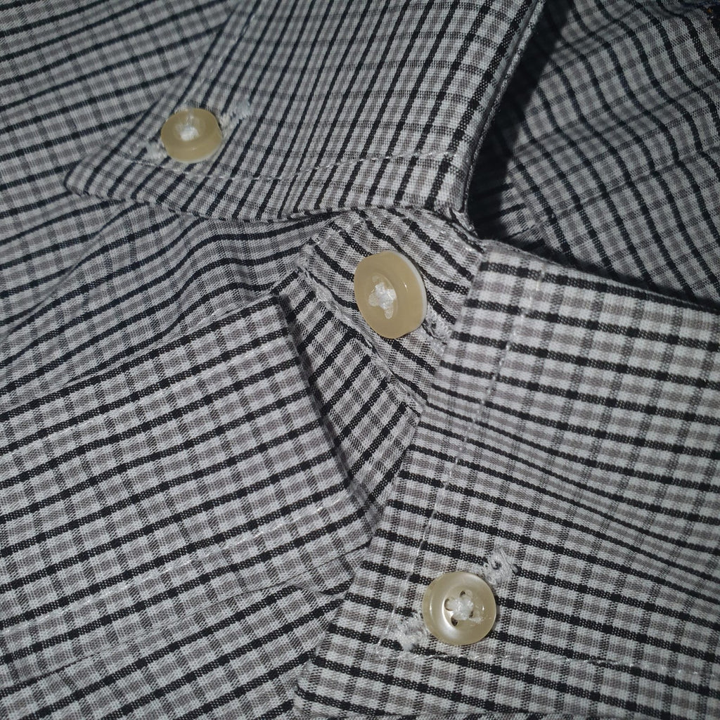 Camisa Ralph Lauren Masculina Micro Xadrez Listras Preta Pony Roxo