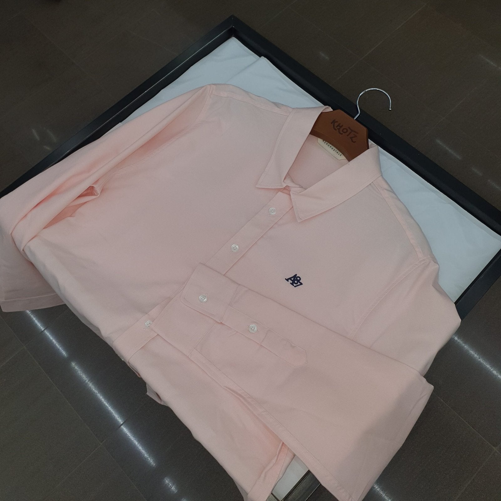 Camisa Ralph Lauren Masculina Oxford Fino Aeropostale Rosa