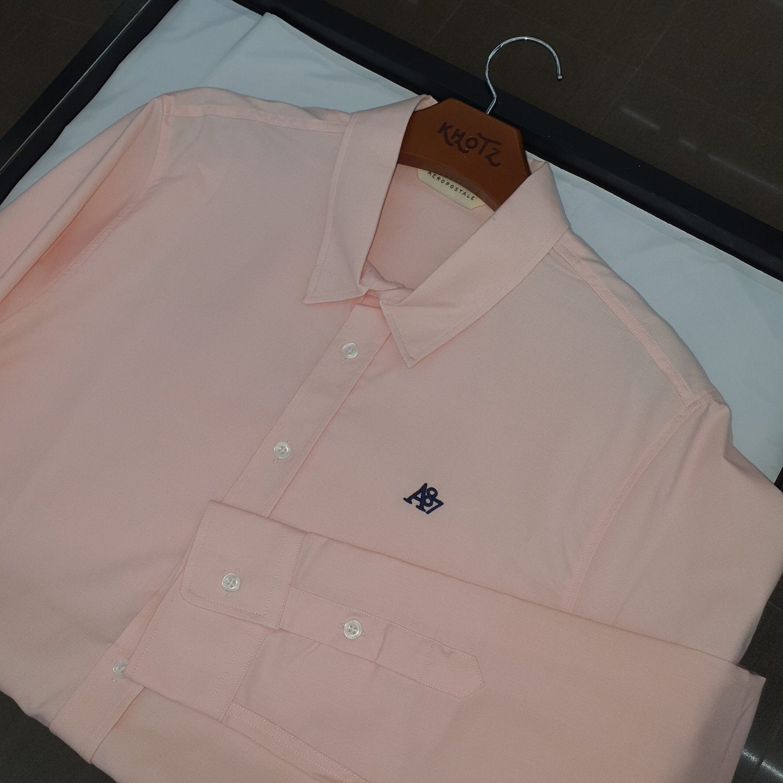 Camisa Ralph Lauren Masculina Oxford Fino Aeropostale Rosa