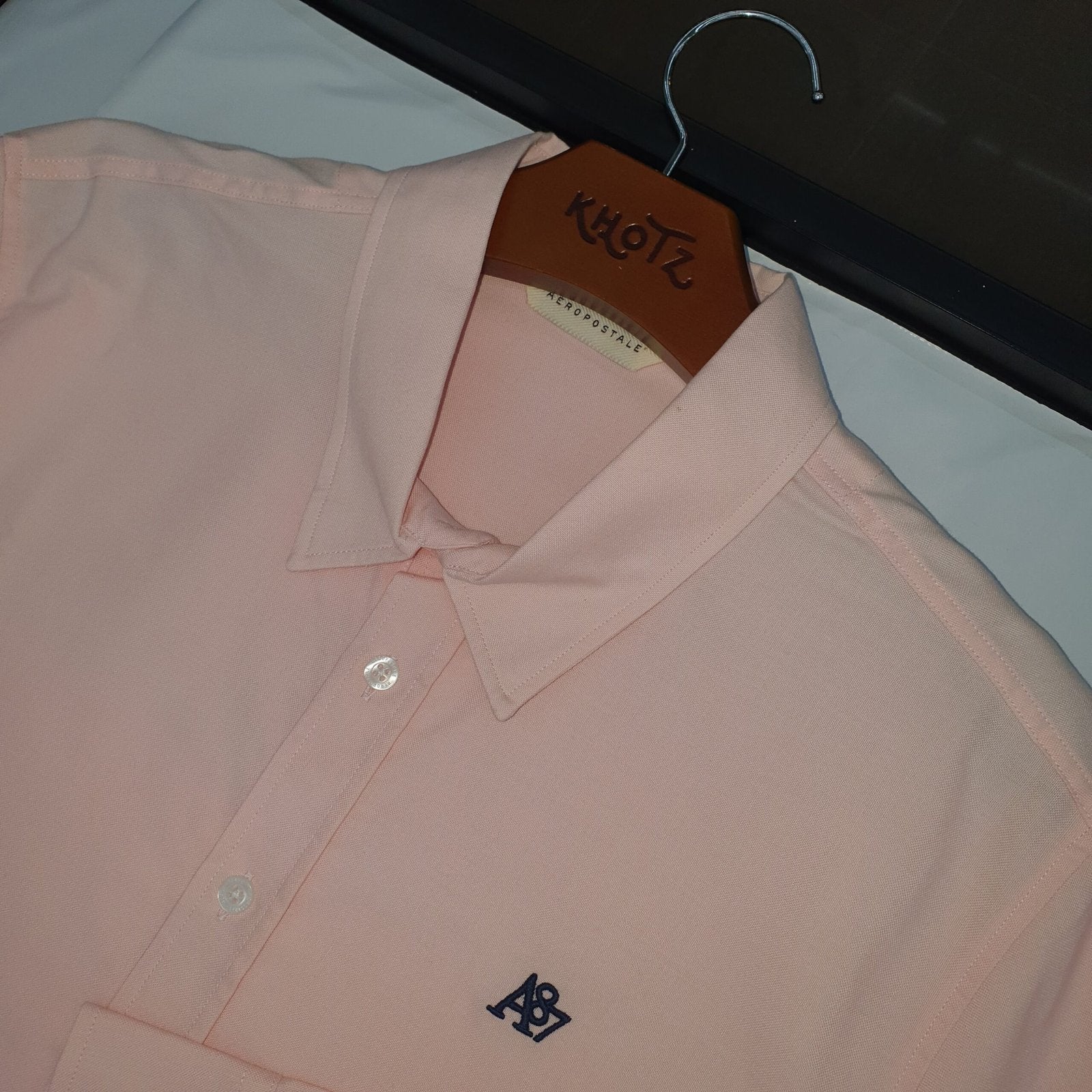 Camisa Ralph Lauren Masculina Oxford Fino Aeropostale Rosa