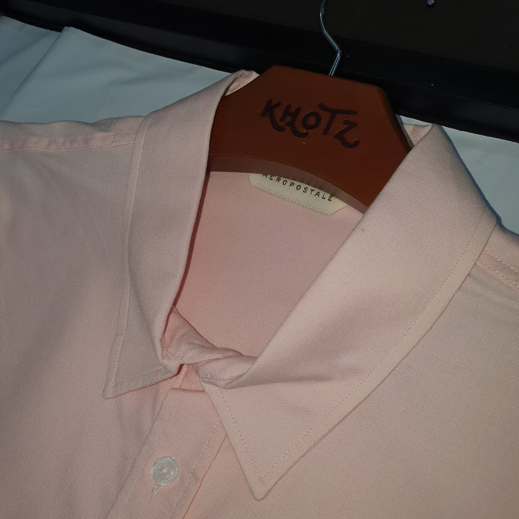 Camisa Ralph Lauren Masculina Oxford Fino Aeropostale Rosa
