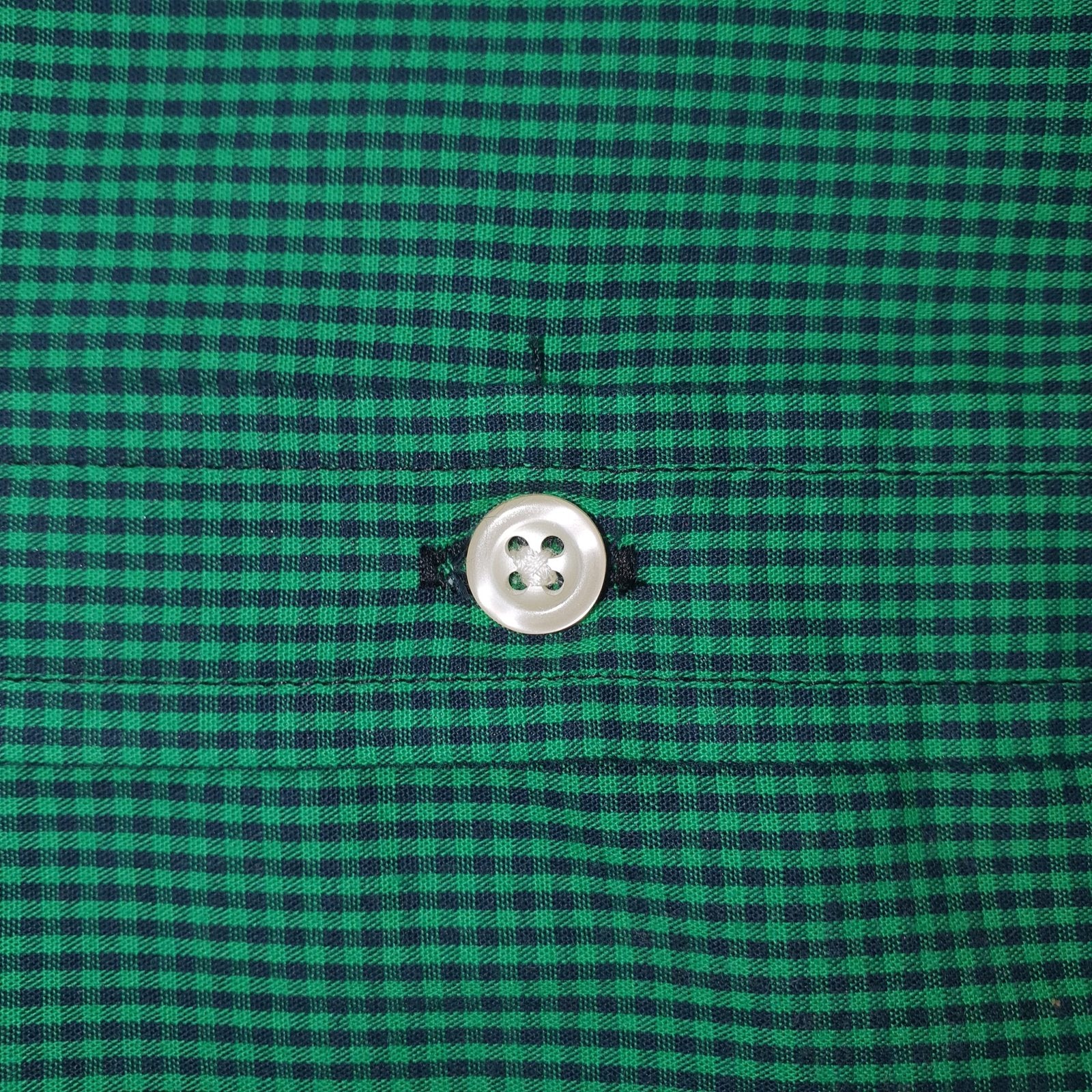 Camisa Ralph Lauren Masculina Micro Xadrez Verde Esmeralda Pony Laranja