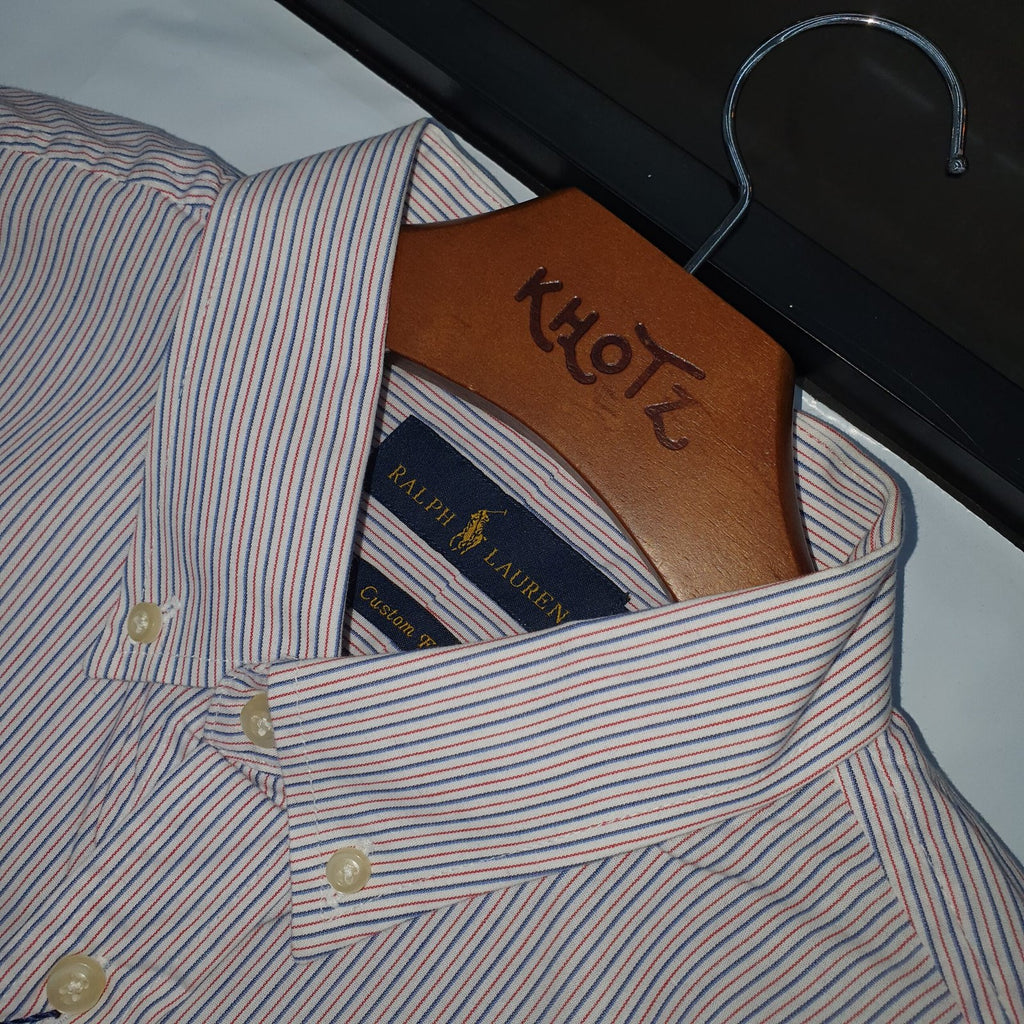 Camisa Ralph Lauren Masculina Listras Europeia Pony Azul