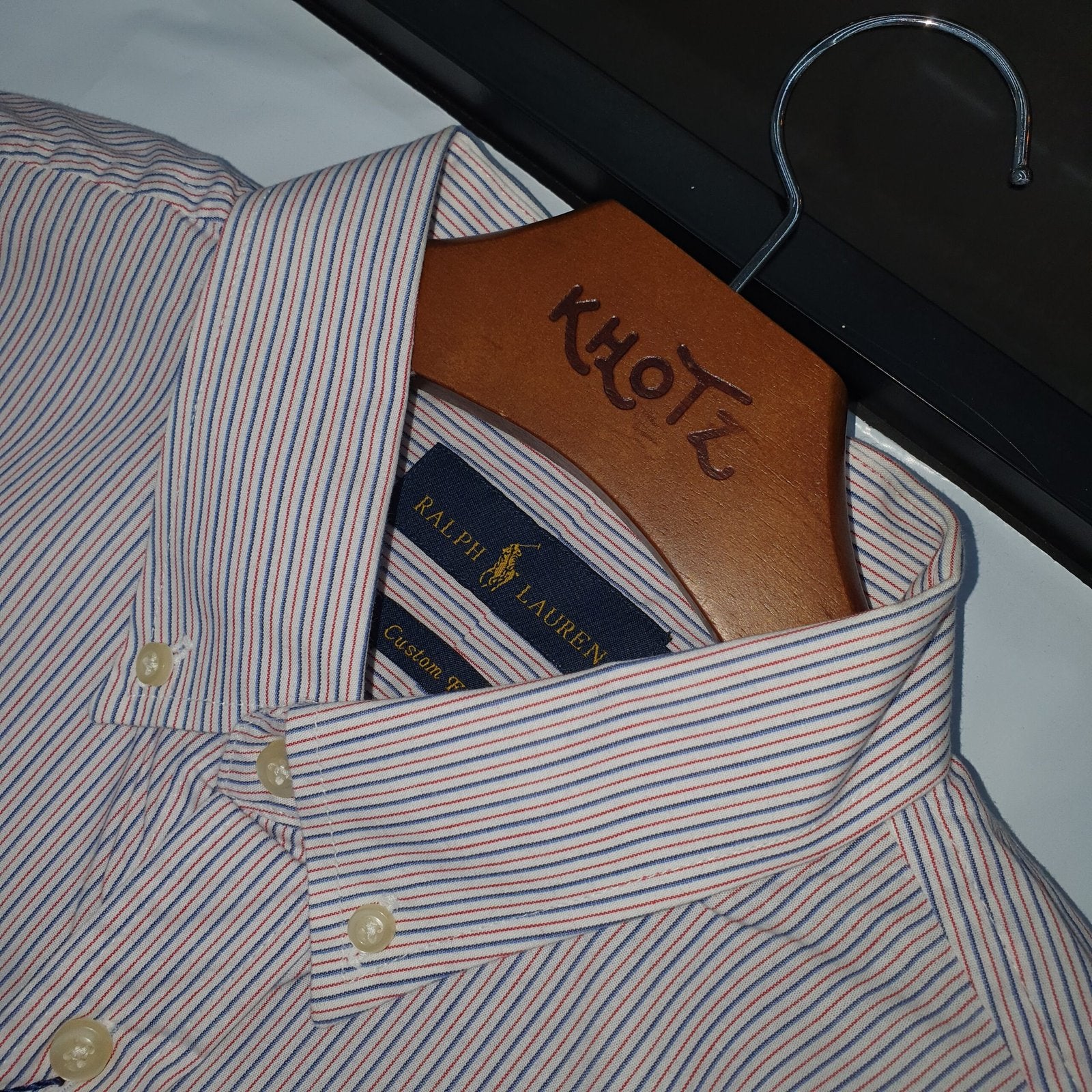 Camisa Ralph Lauren Masculina Listras Europeia Pony Azul