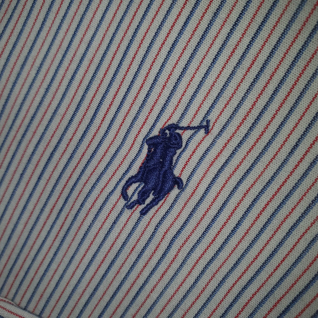 Camisa Ralph Lauren Masculina Listras Europeia Pony Azul