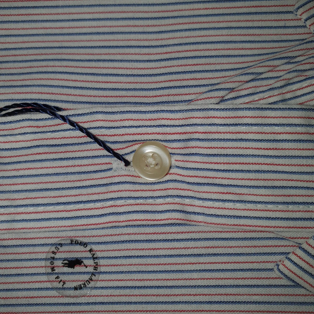 Camisa Ralph Lauren Masculina Listras Europeia Pony Azul