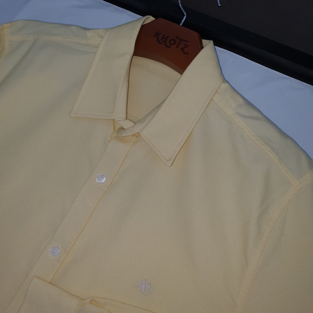 Camisa Ralph Lauren Masculina Oxford Fino Aeropostale Amarela