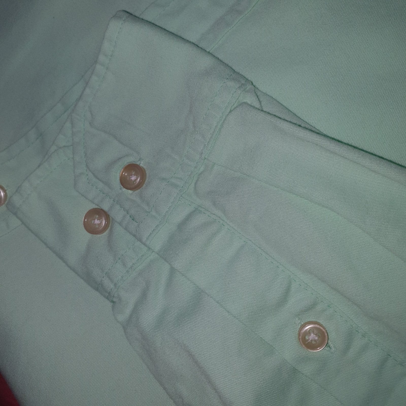 Camisa Ralph Lauren Masculina Oxford Sarjeada Verde Água Pony Laranja