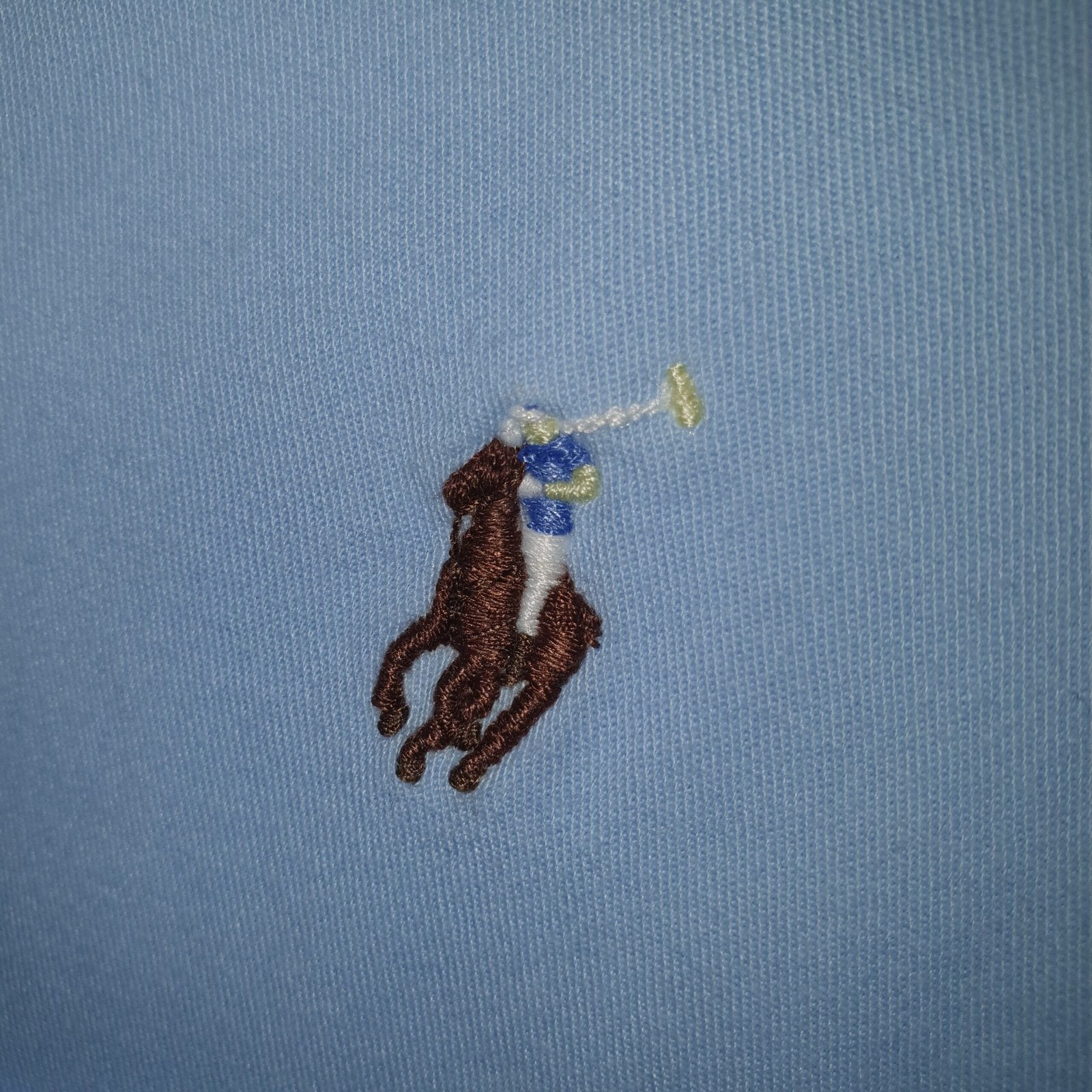 Camisa Ralph Lauren Masculina Oxford Sarjeada Azul Bebê Pony Colorido