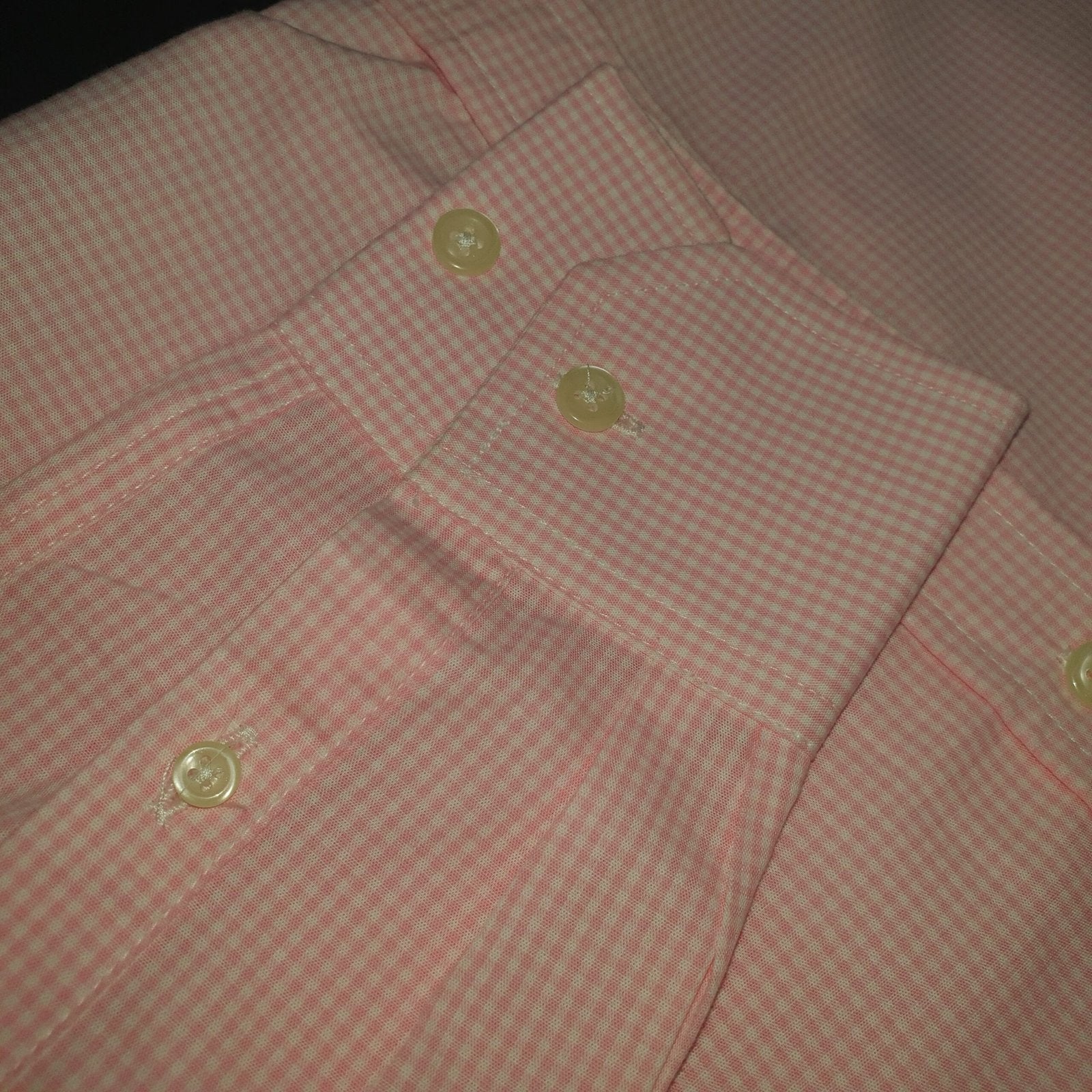 Camisa Ralph Lauren Masculina Micro Xadrez Rosa Pony Cereja