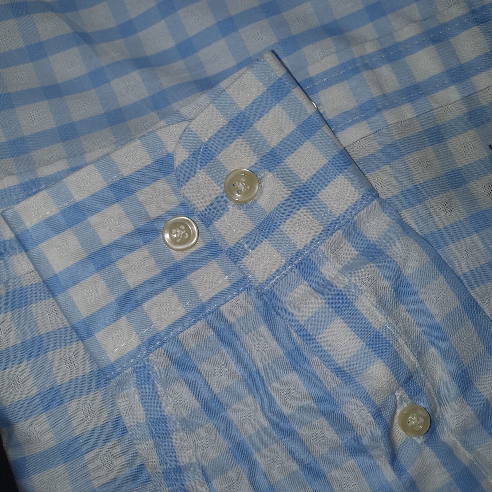 Camisa Ralph Lauren Masculina Xadrez Azul e Branco Pony Rosa
