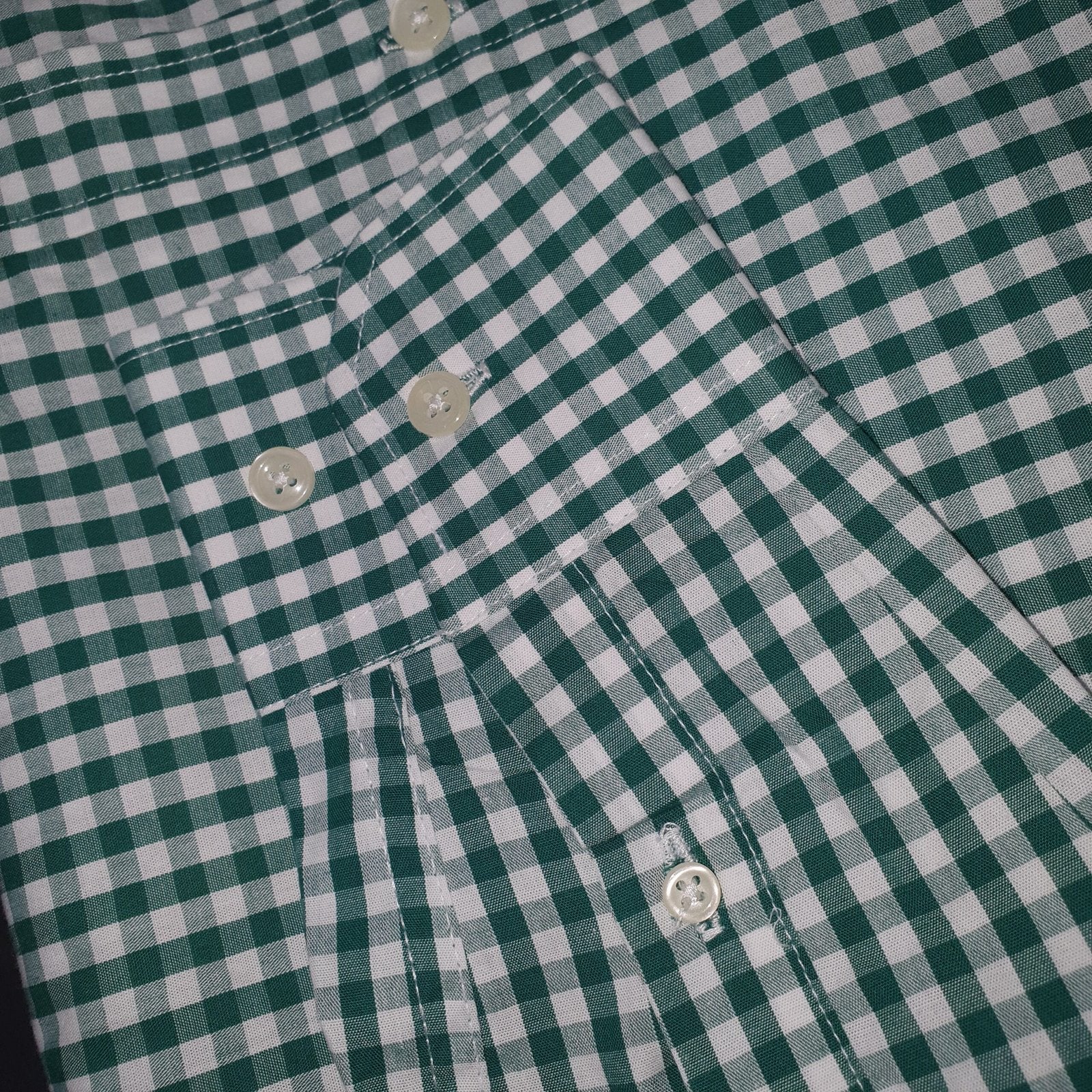 Camisa Ralph Lauren Masculina Xadrez Verde e Branco Pony Laranja
