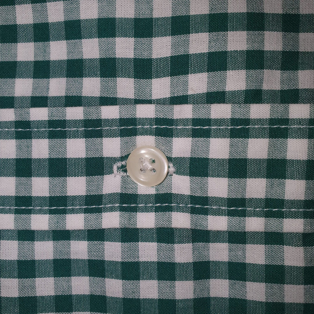 Camisa Ralph Lauren Masculina Xadrez Verde e Branco Pony Laranja